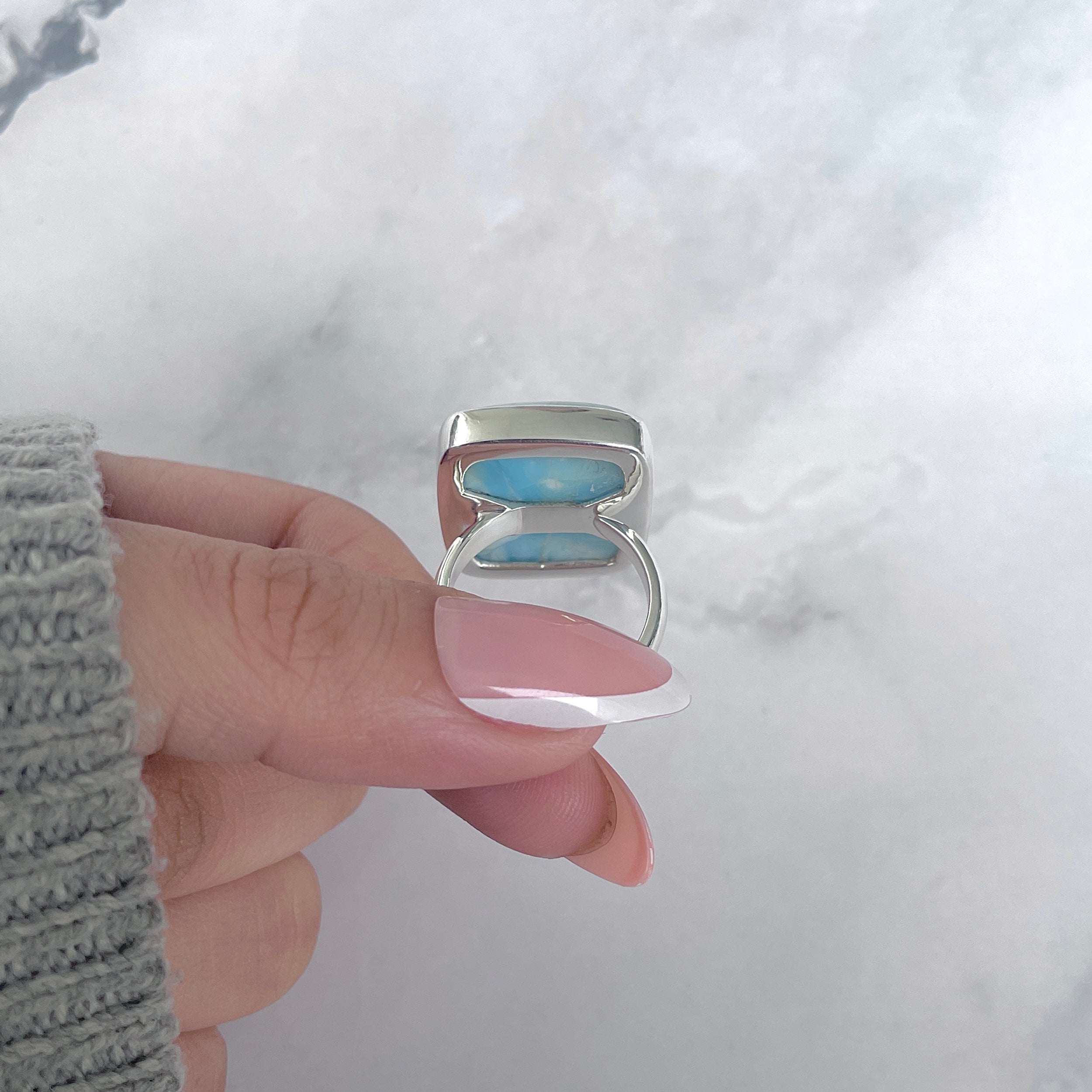 Larimar Adjustable Ring-(LAR-R-1765.)