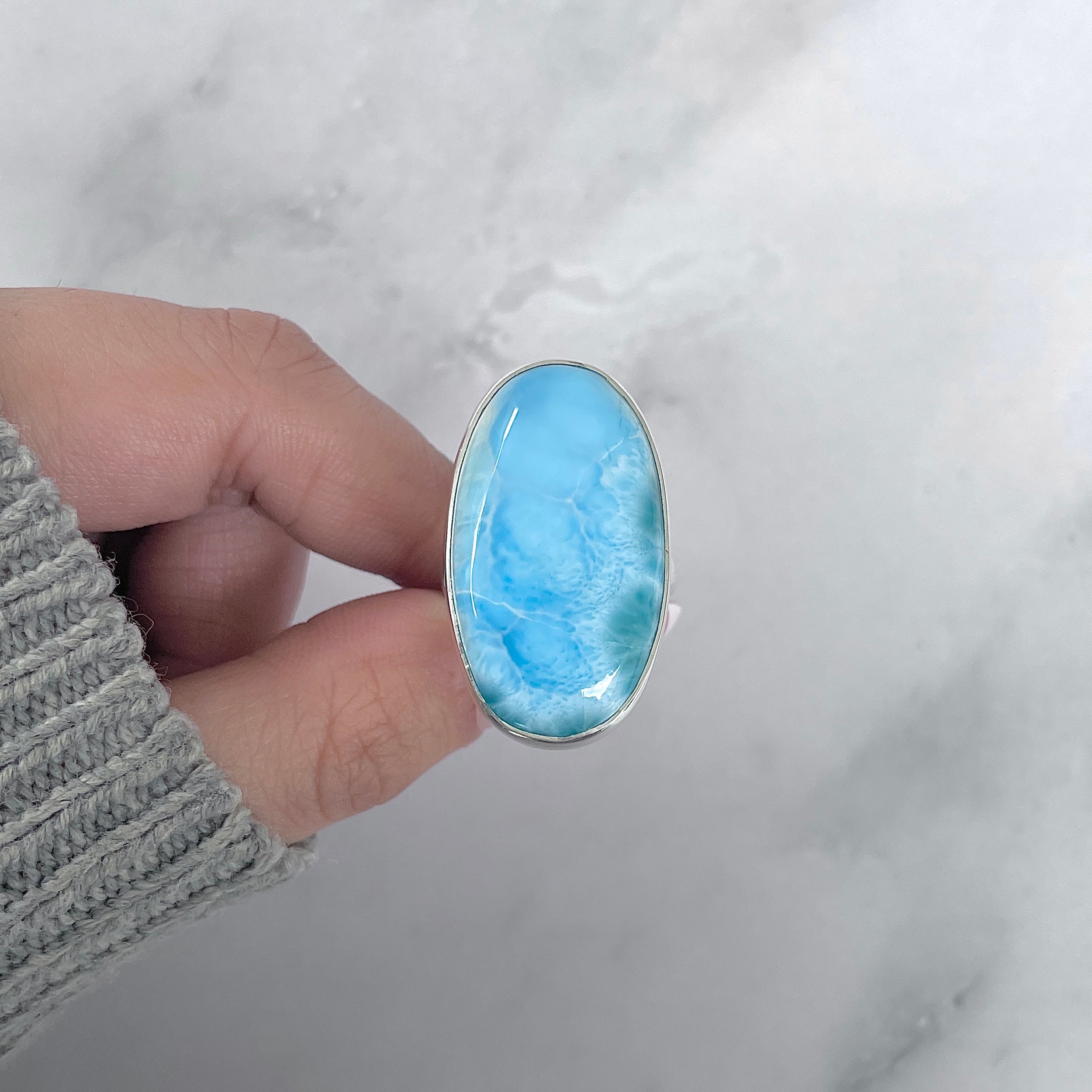 Larimar Adjustable Ring-(LAR-R-1766.)
