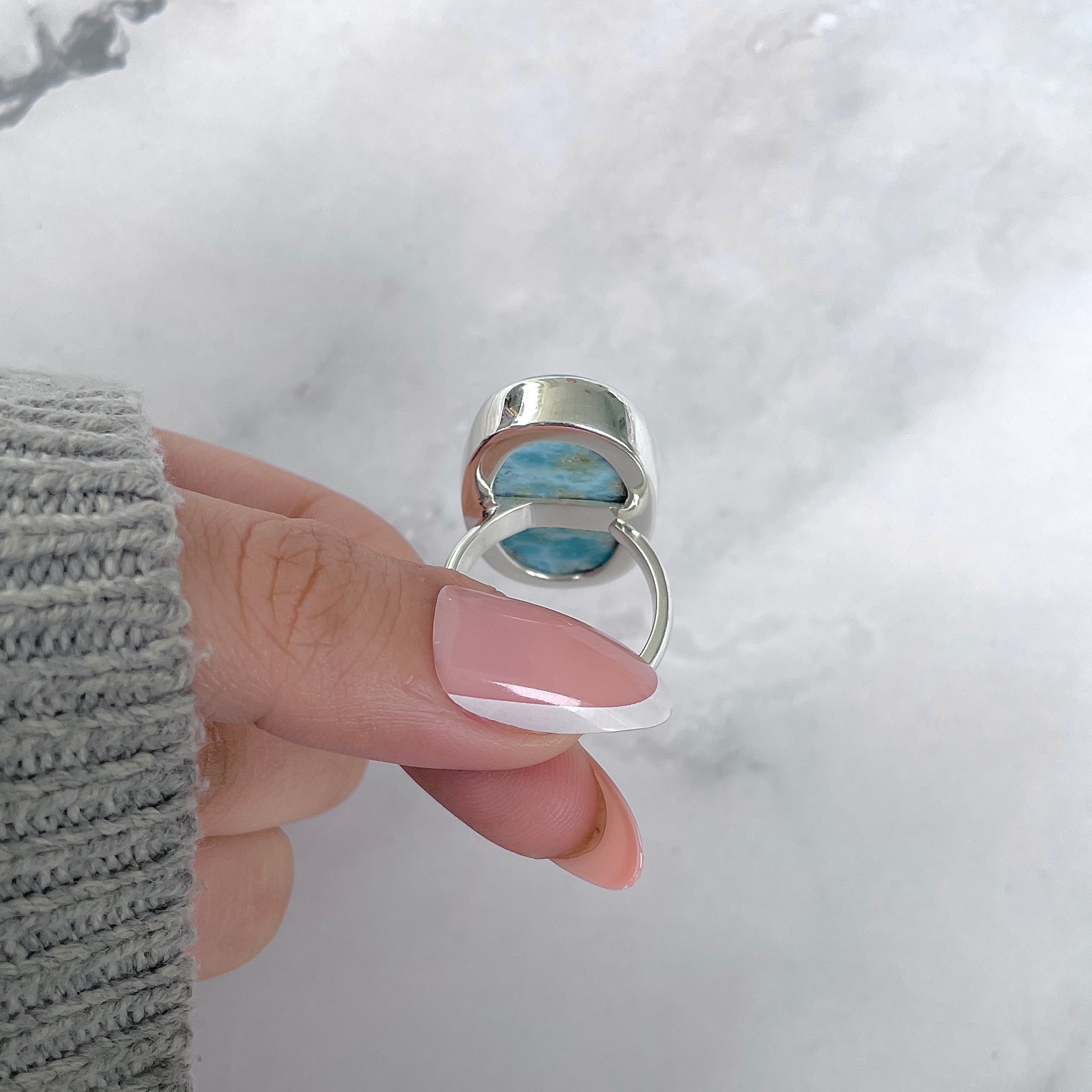 Larimar Adjustable Ring-(LAR-R-1766.)