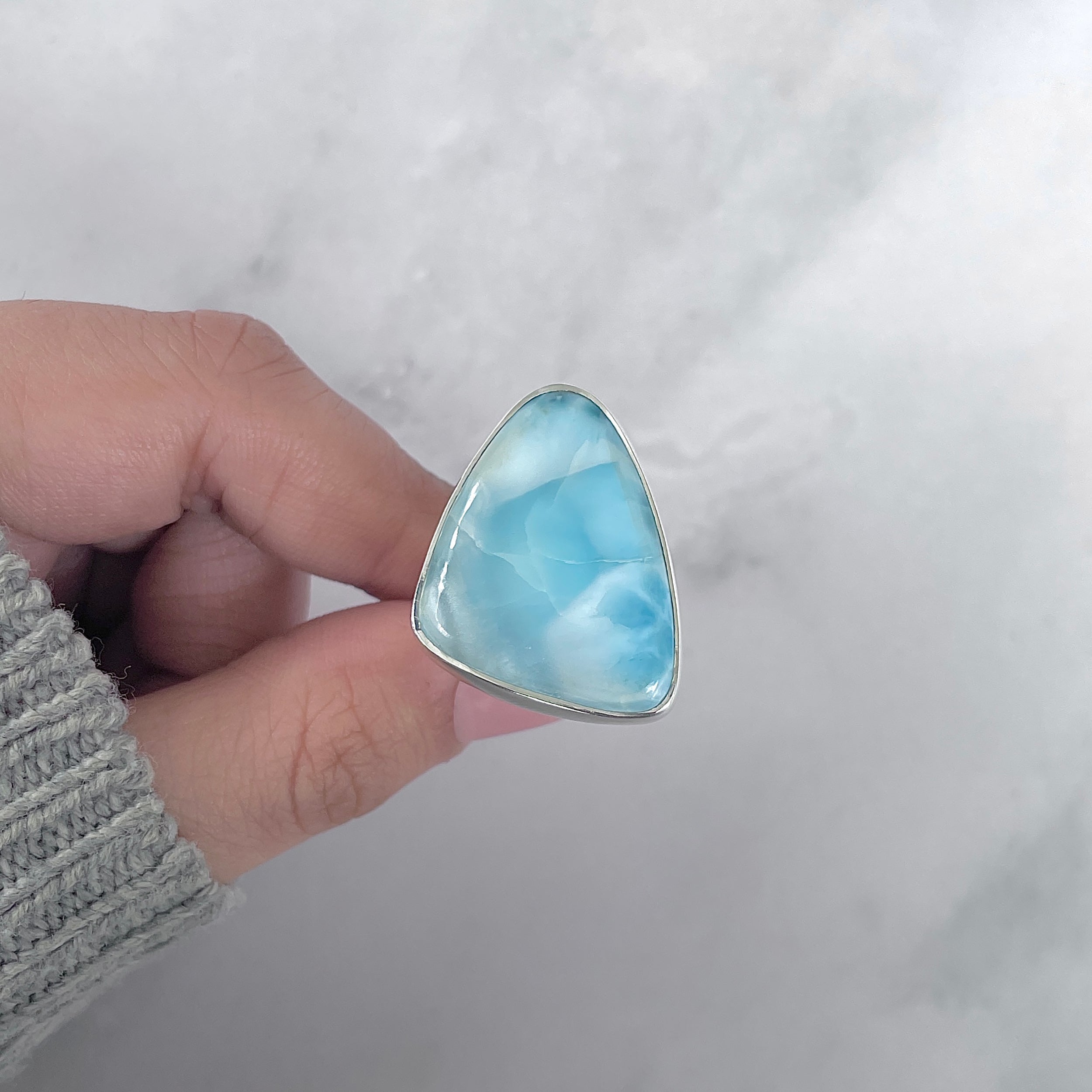 Larimar Adjustable Ring-(LAR-R-1768.)