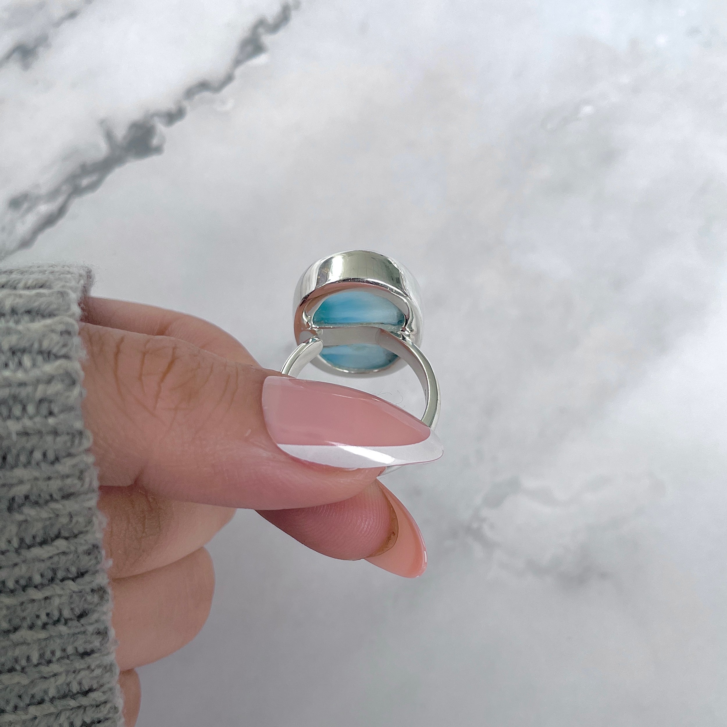Larimar Adjustable Ring-(LAR-R-1769.)