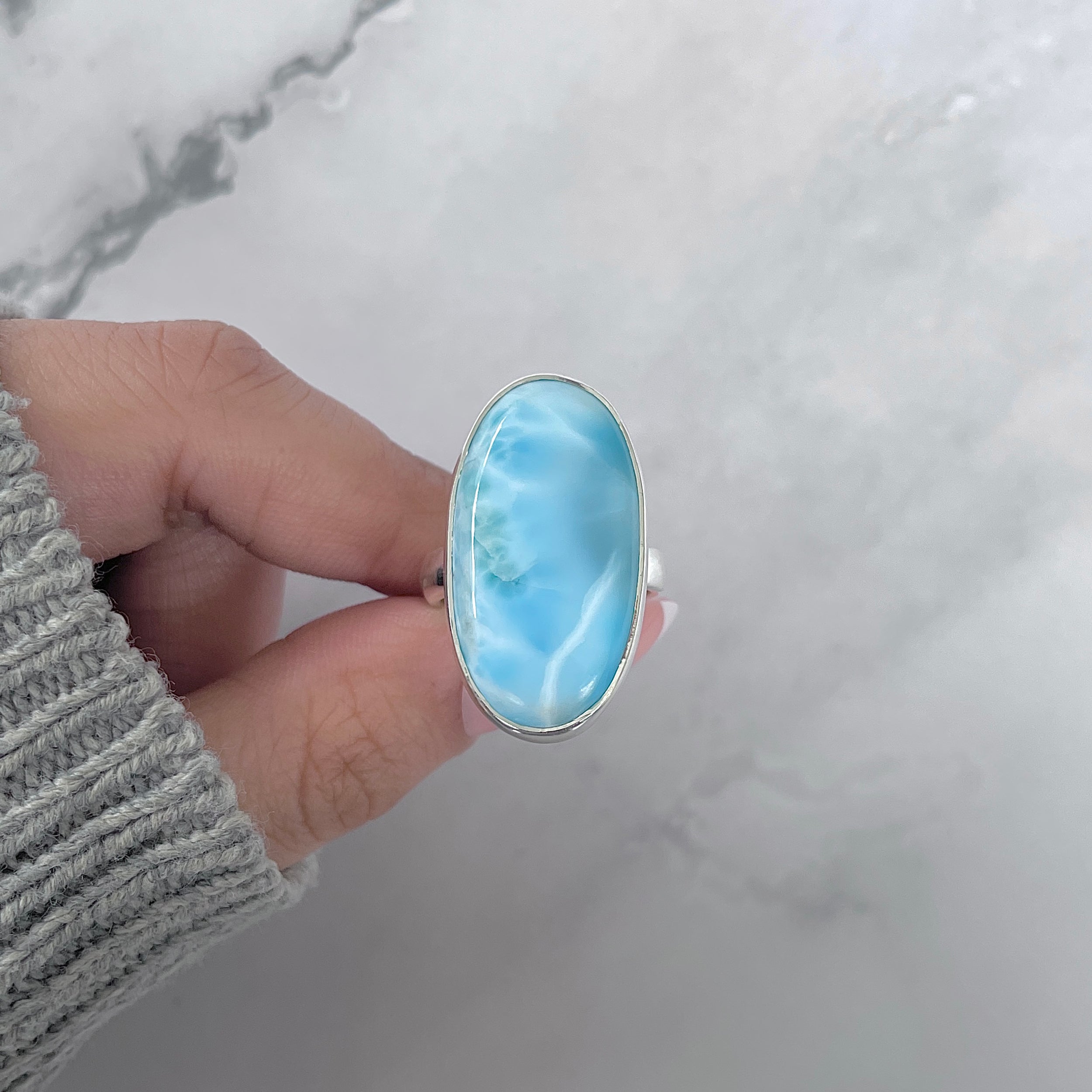 Larimar Adjustable Ring-(LAR-R-1770.)