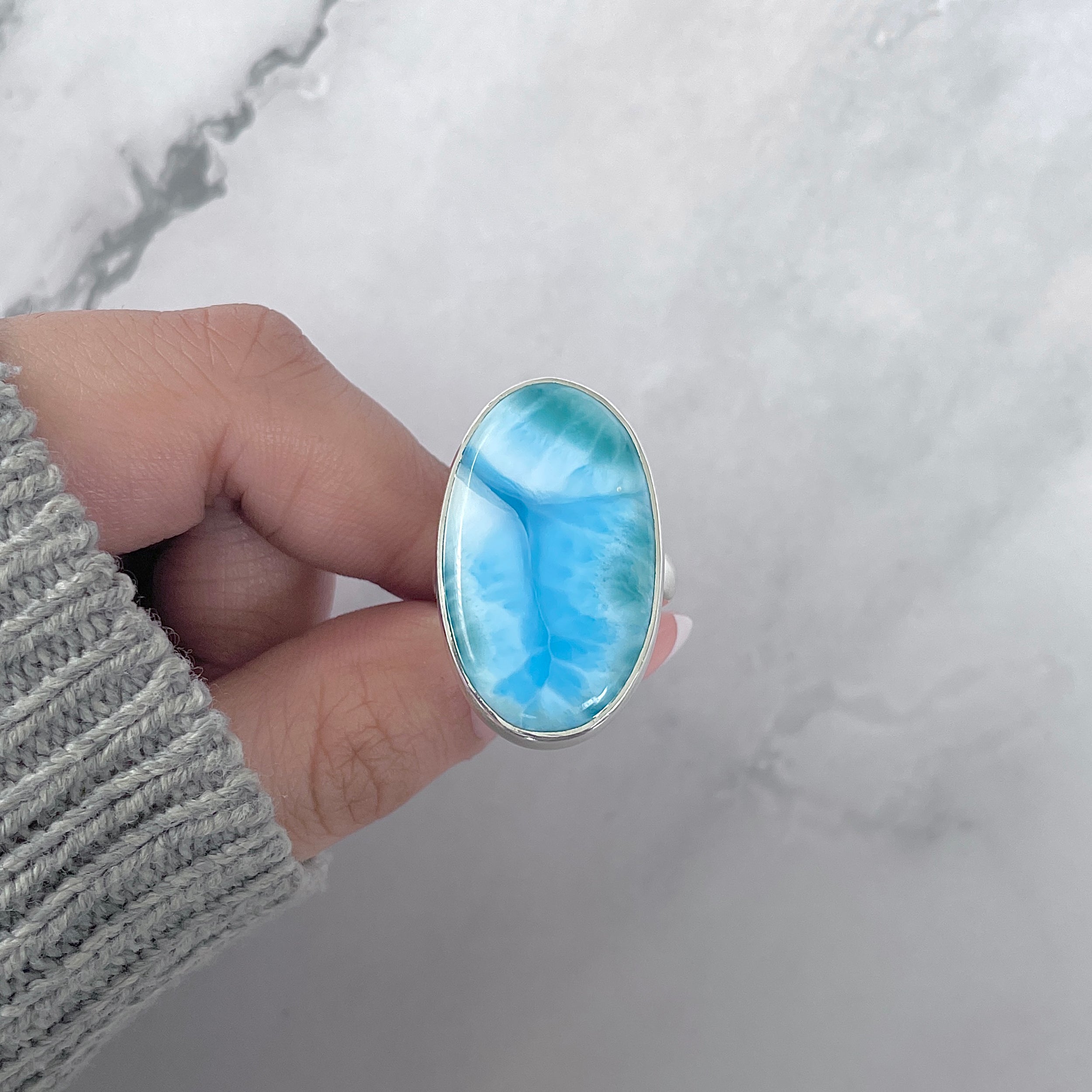 Larimar Adjustable Ring-(LAR-R-1771.)