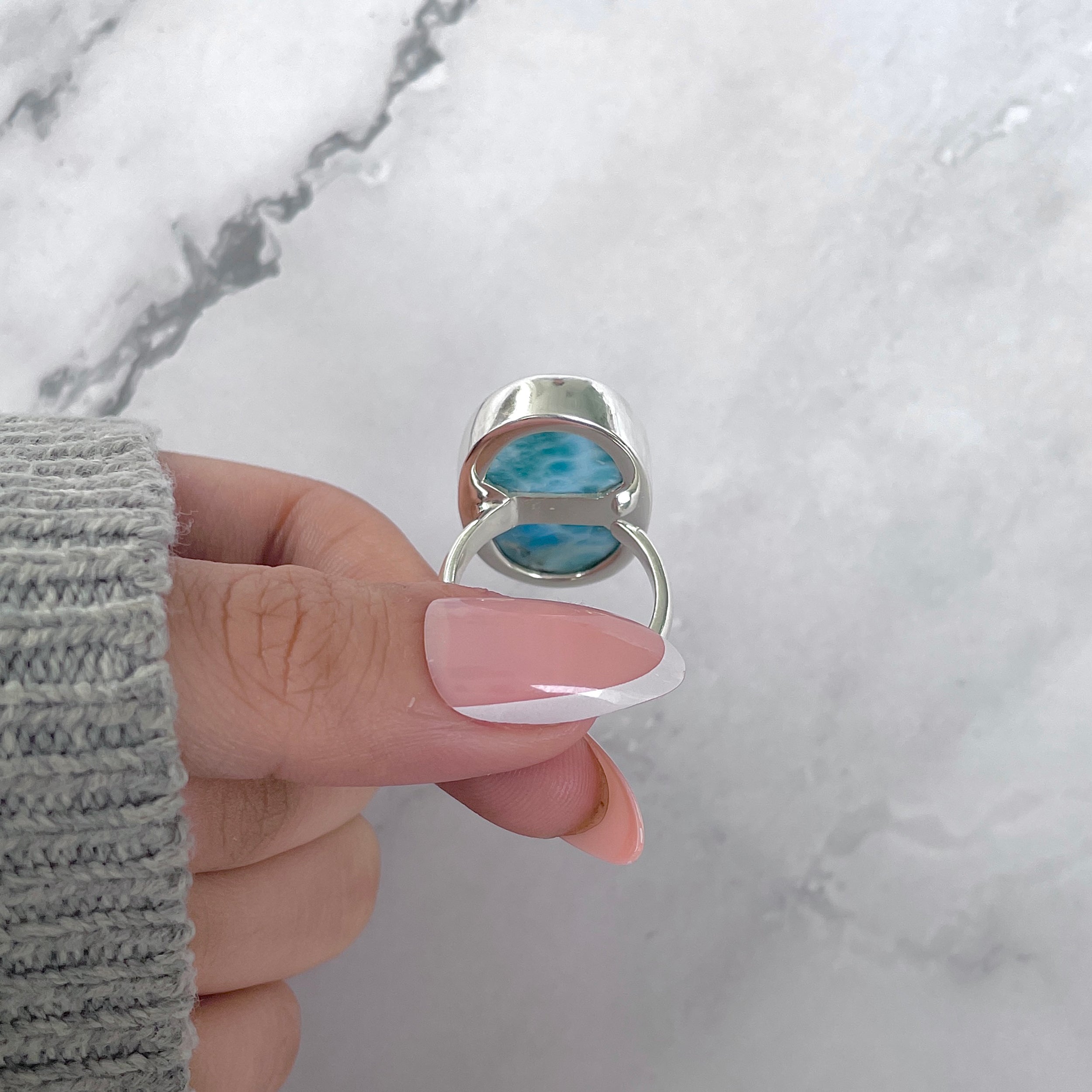Larimar Adjustable Ring-(LAR-R-1771.)