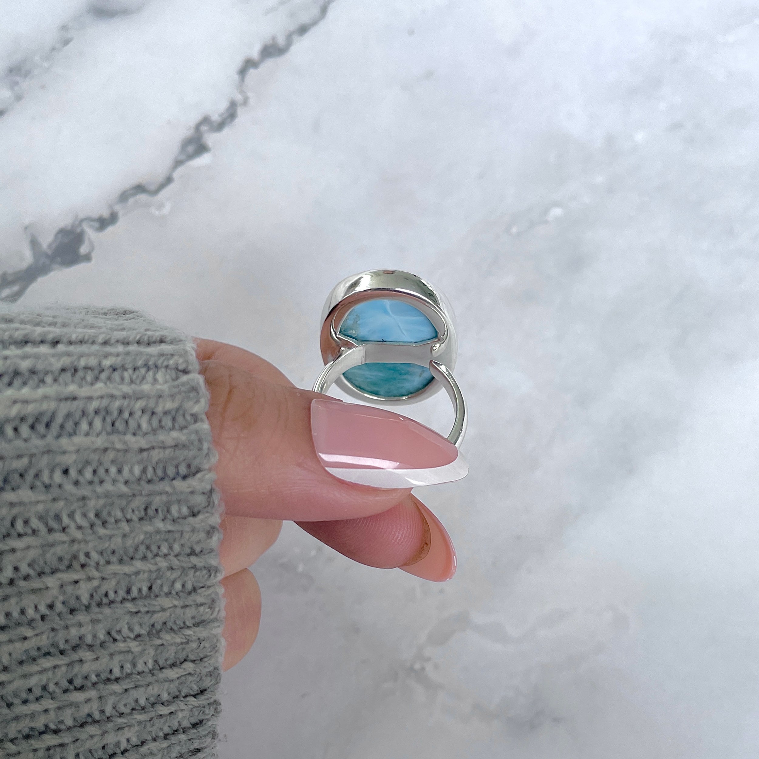 Larimar Adjustable Ring-(LAR-R-1772.)