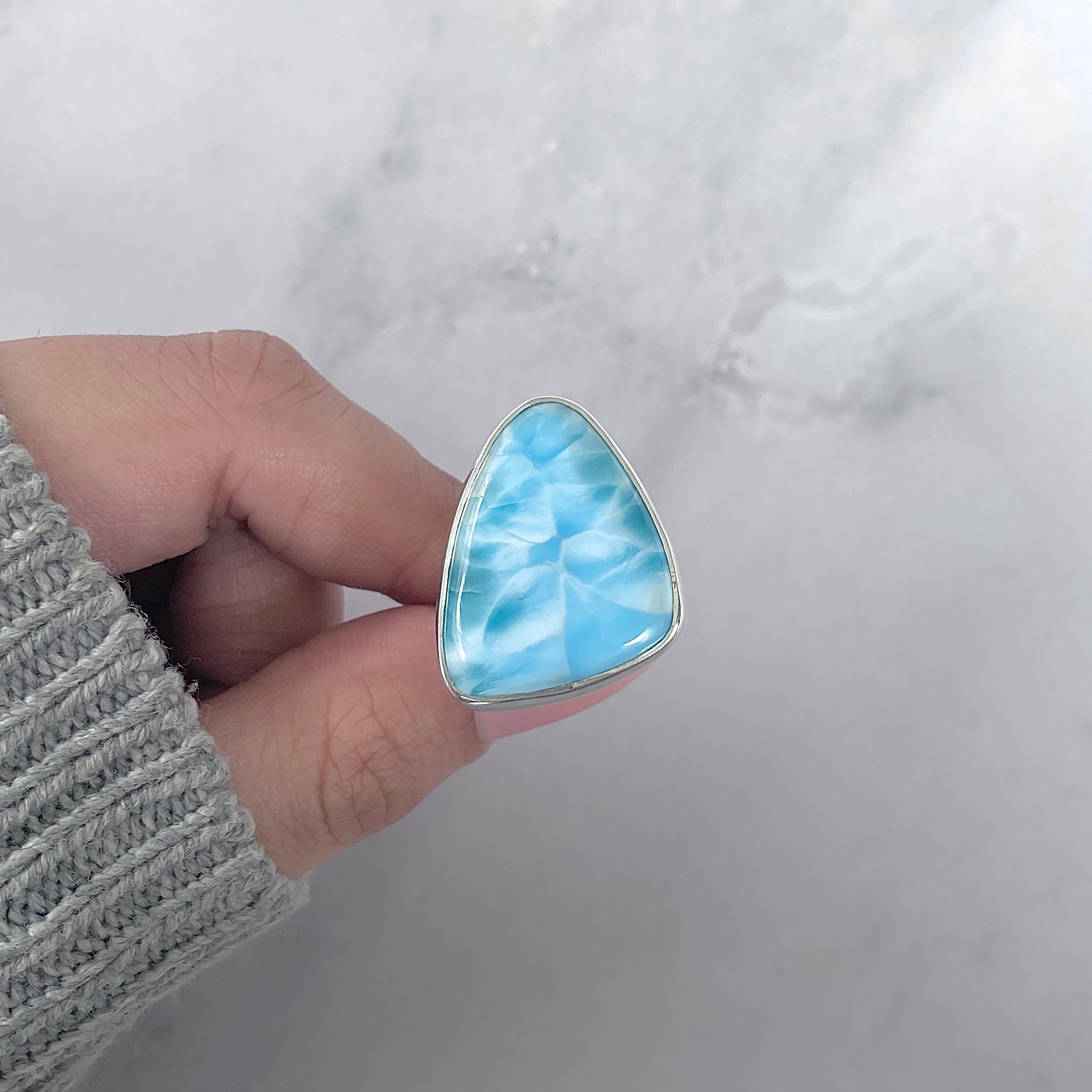 Larimar Adjustable Ring-(LAR-R-1773.)