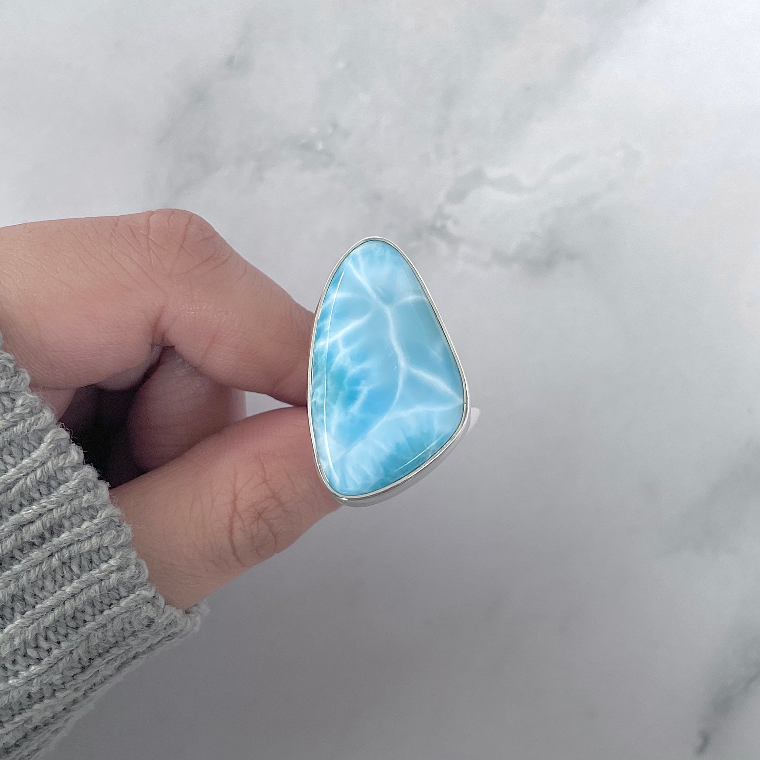 Larimar Adjustable Ring-(LAR-R-1774.)