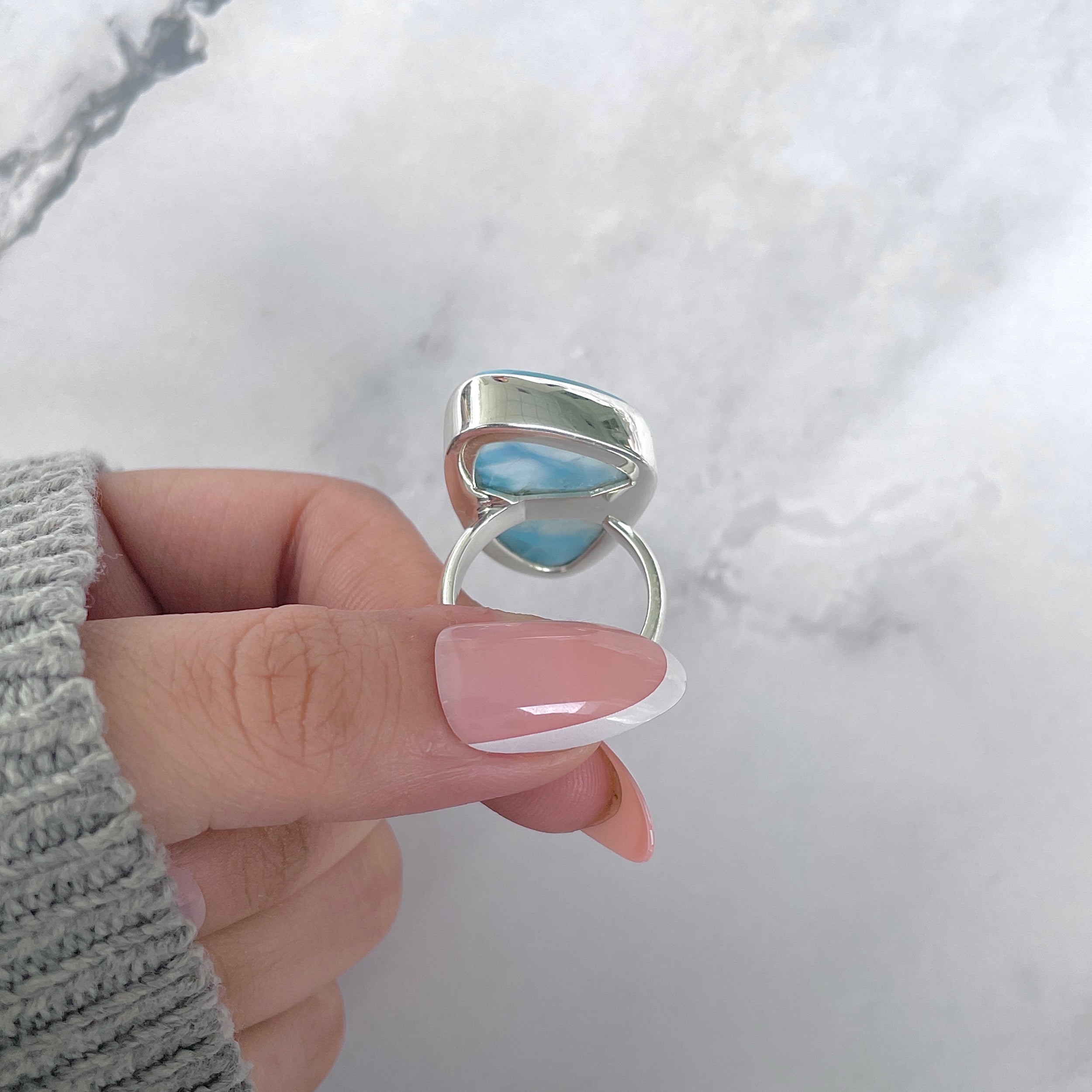 Larimar Adjustable Ring-(LAR-R-1774.)