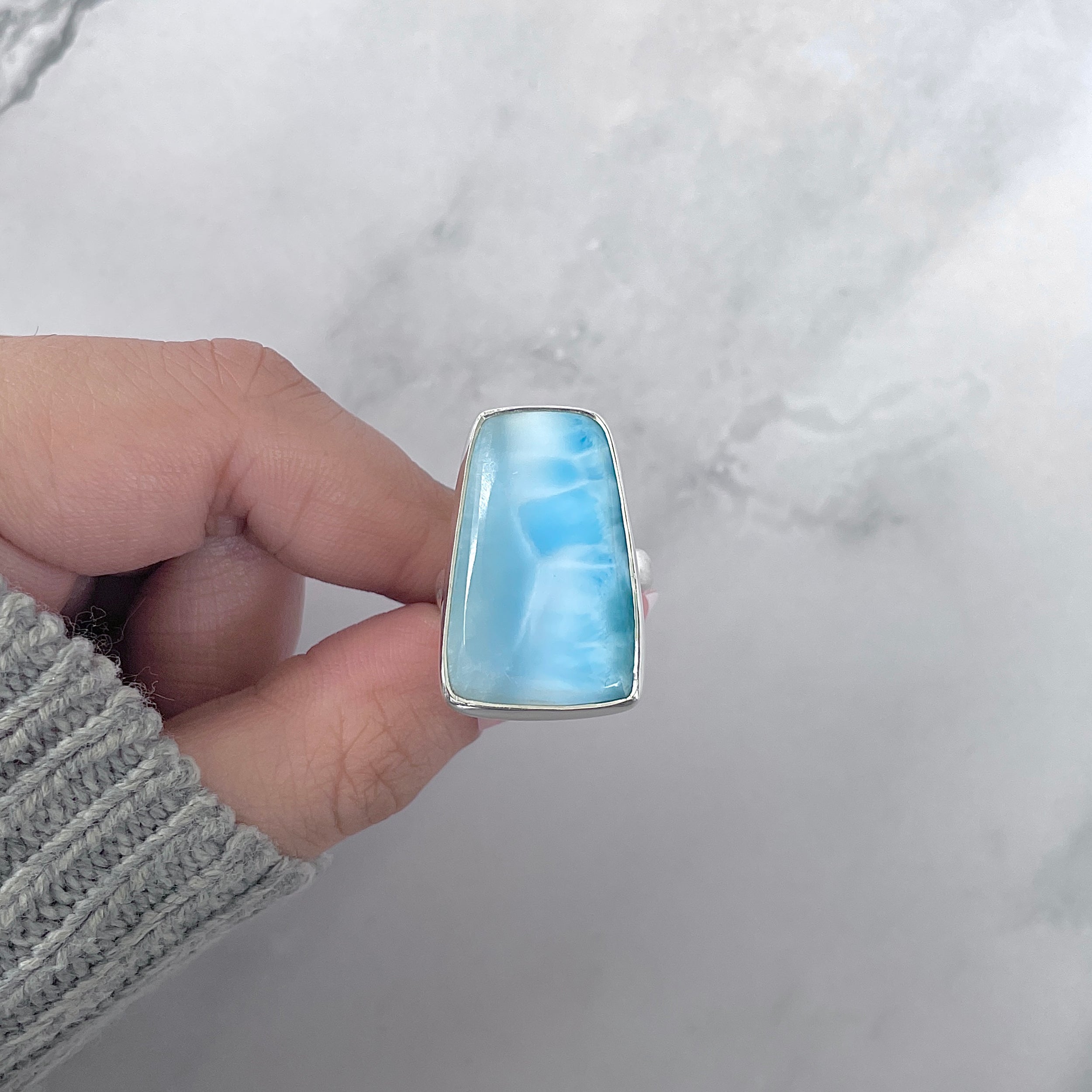 Larimar Adjustable Ring-(LAR-R-1775.)