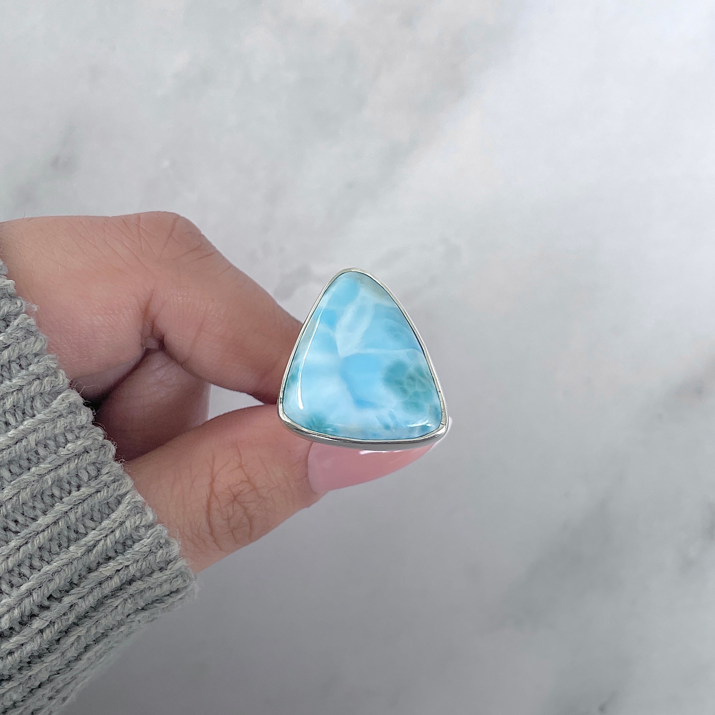 Larimar Adjustable Ring-(LAR-R-1776.)