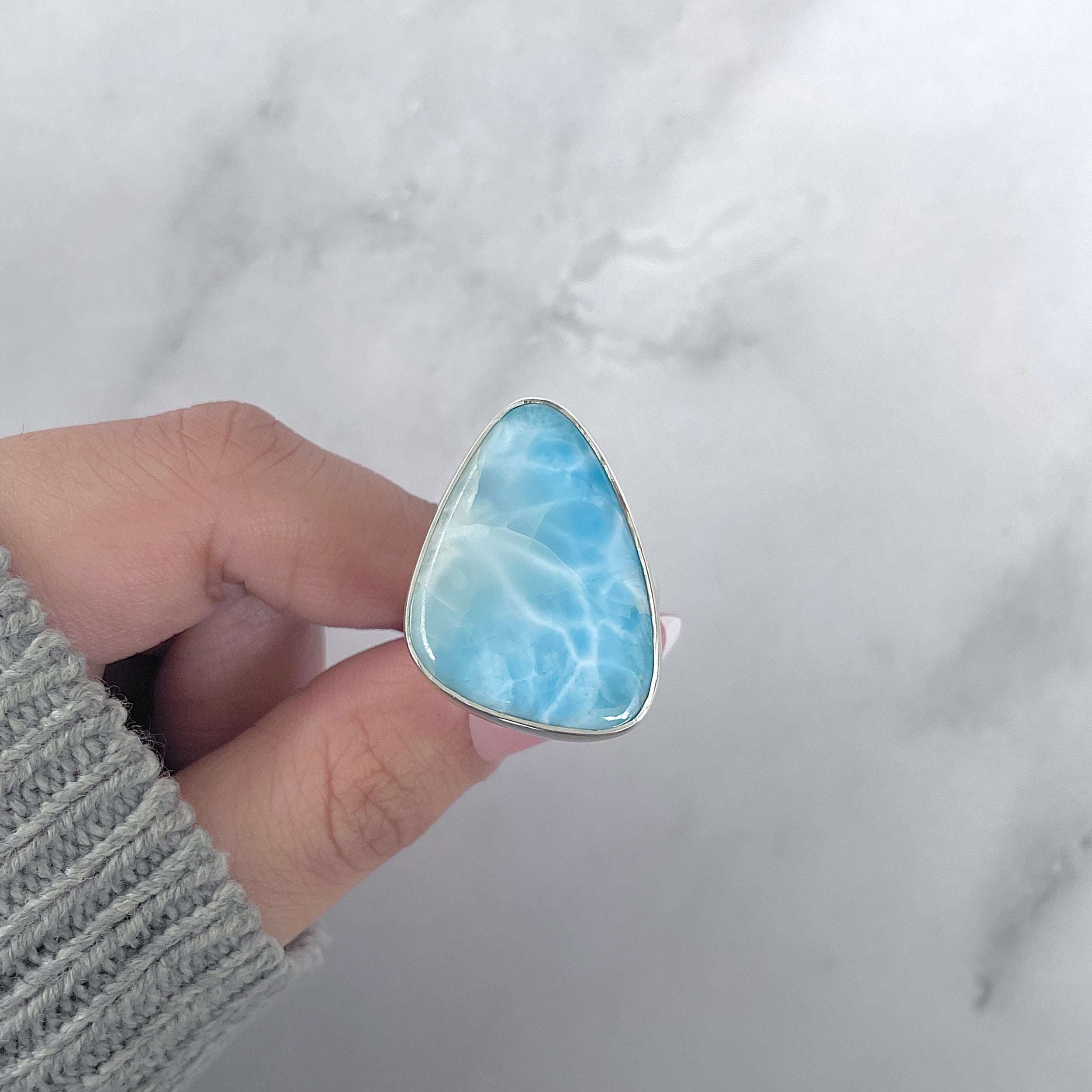 Larimar Adjustable Ring-(LAR-R-1777.)