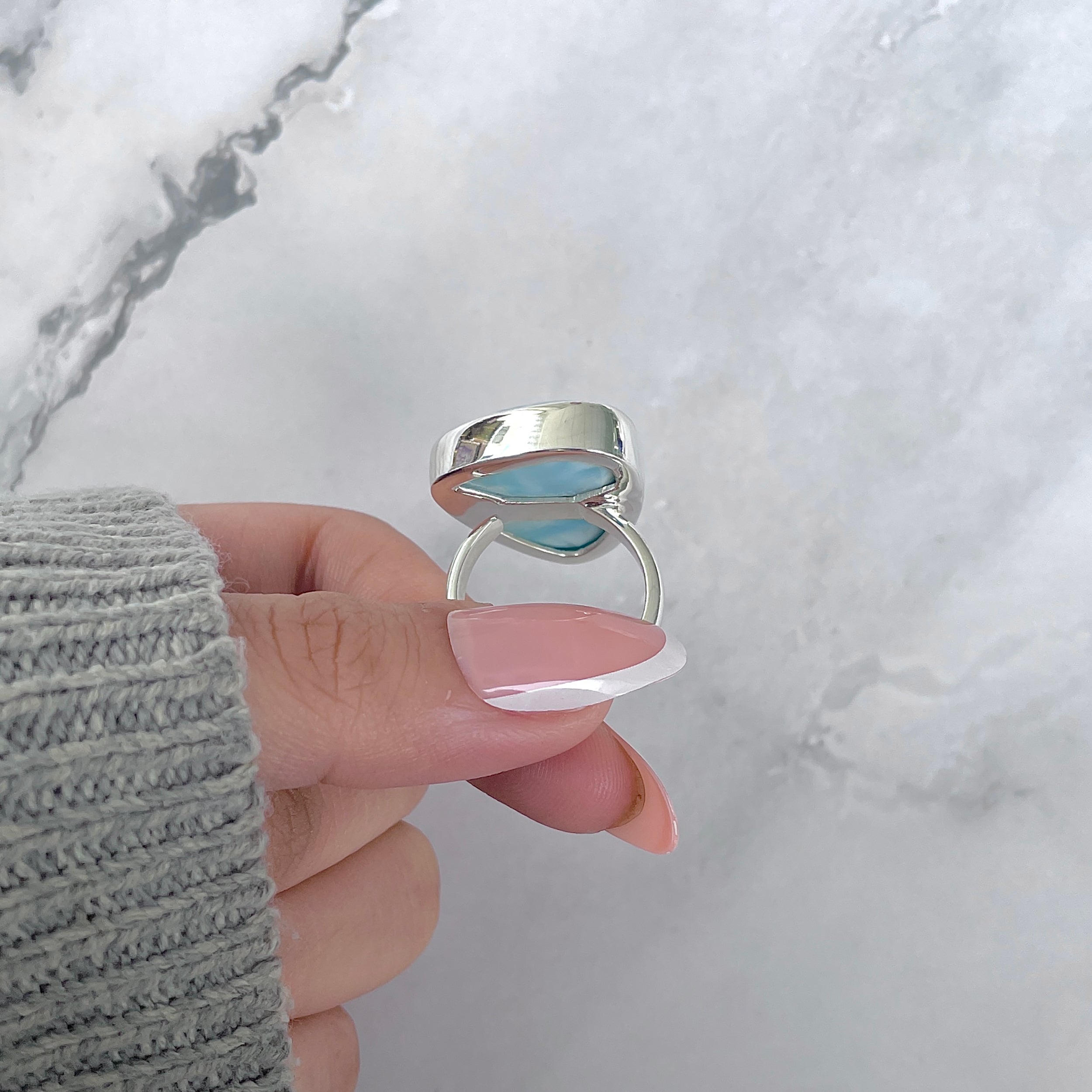 Larimar Adjustable Ring-(LAR-R-1777.)
