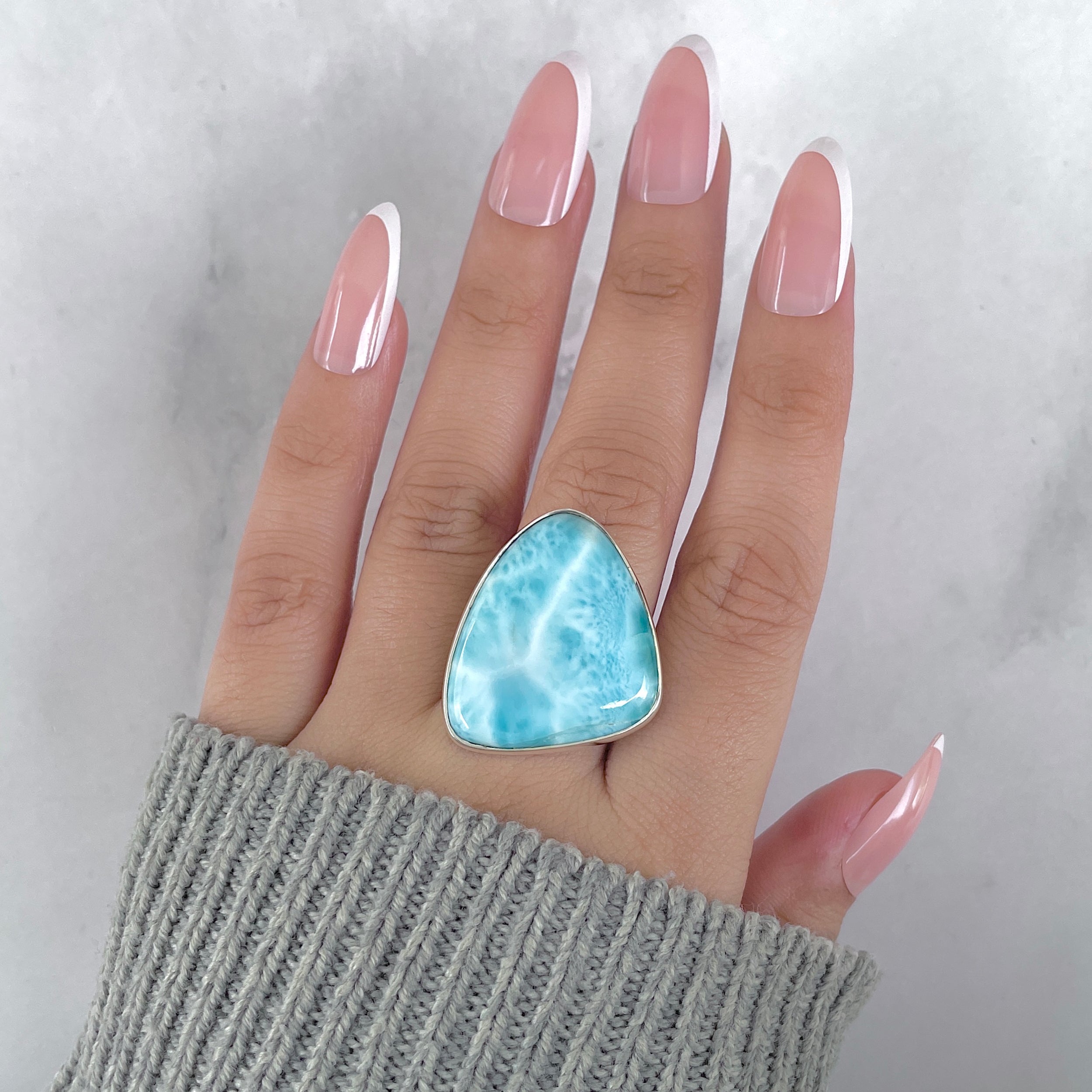 Larimar Adjustable Ring-(LAR-R-1778.)