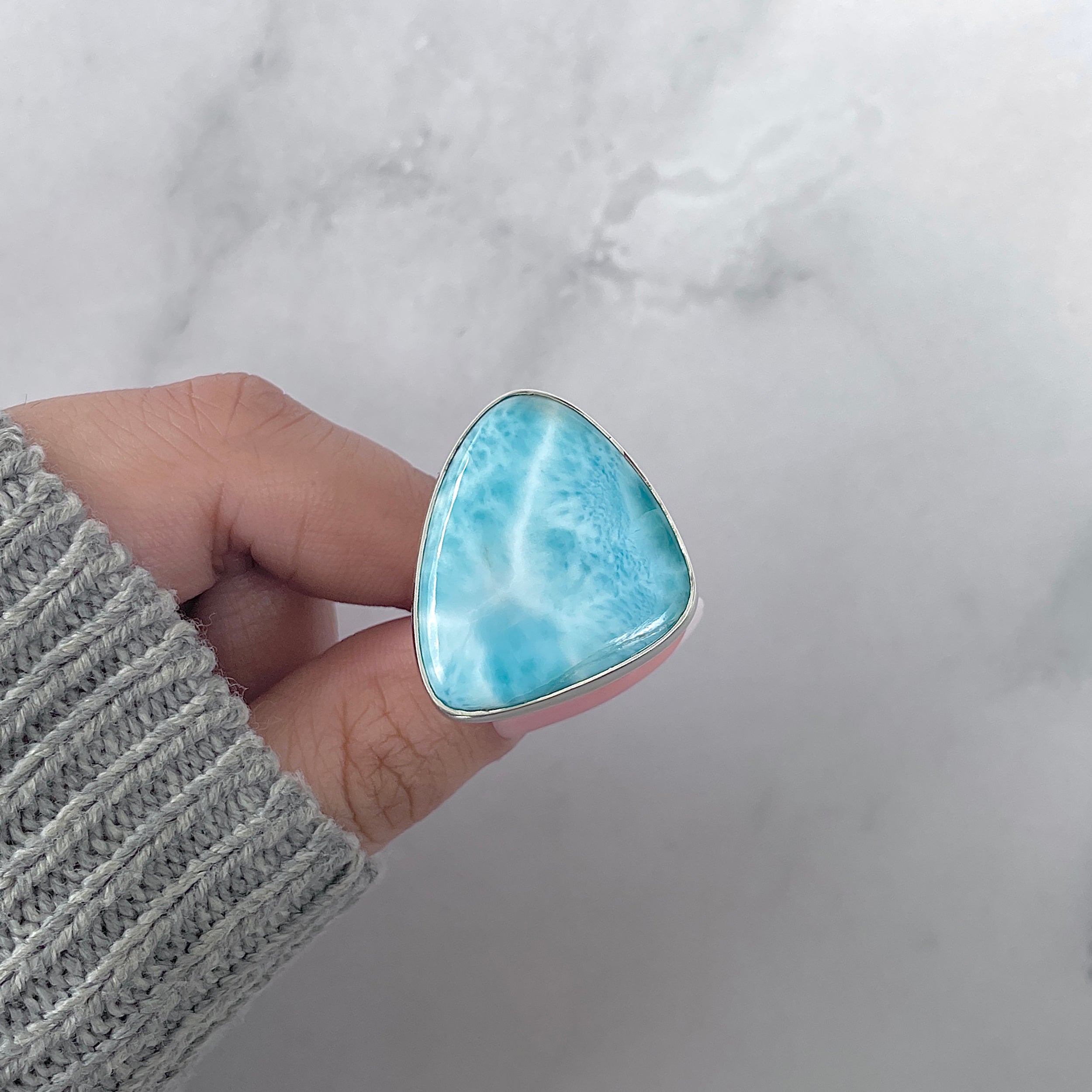 Larimar Adjustable Ring-(LAR-R-1778.)