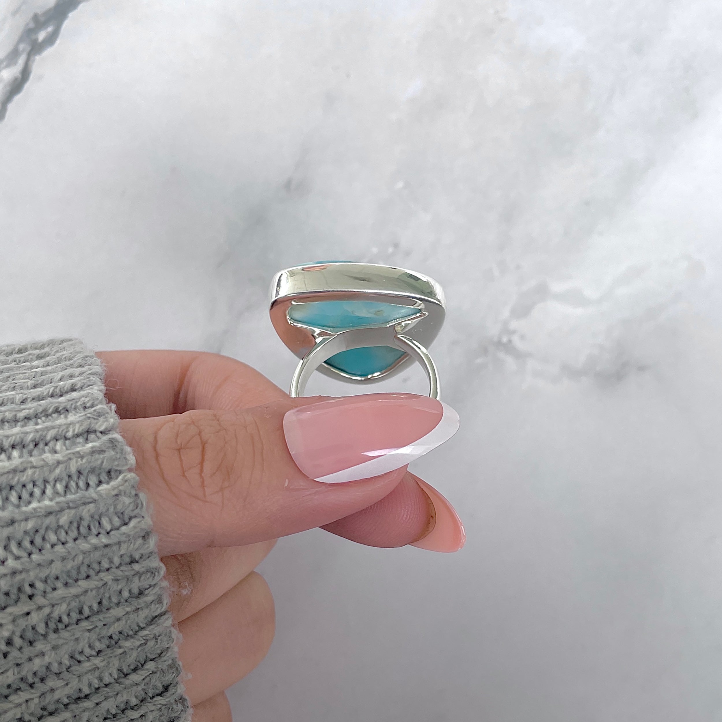 Larimar Adjustable Ring-(LAR-R-1778.)
