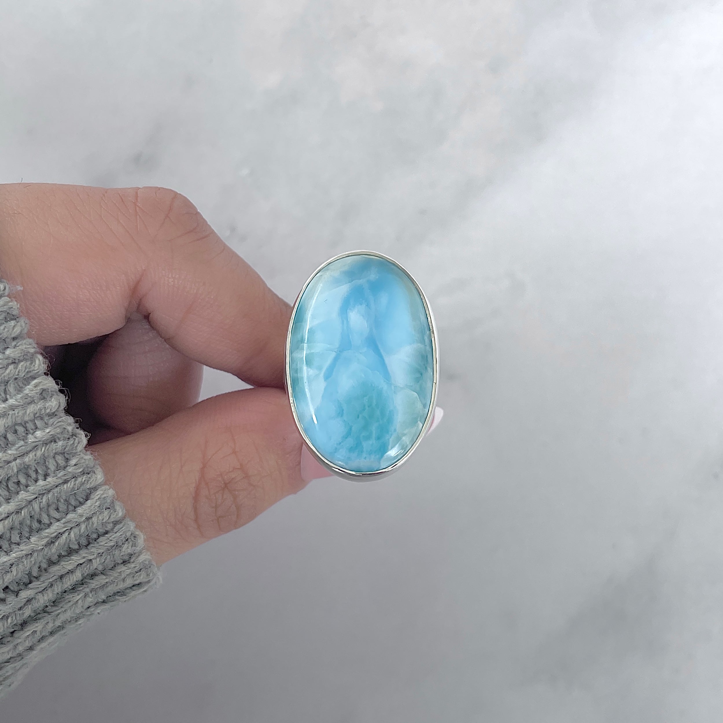 Larimar Adjustable Ring-(LAR-R-1780.)