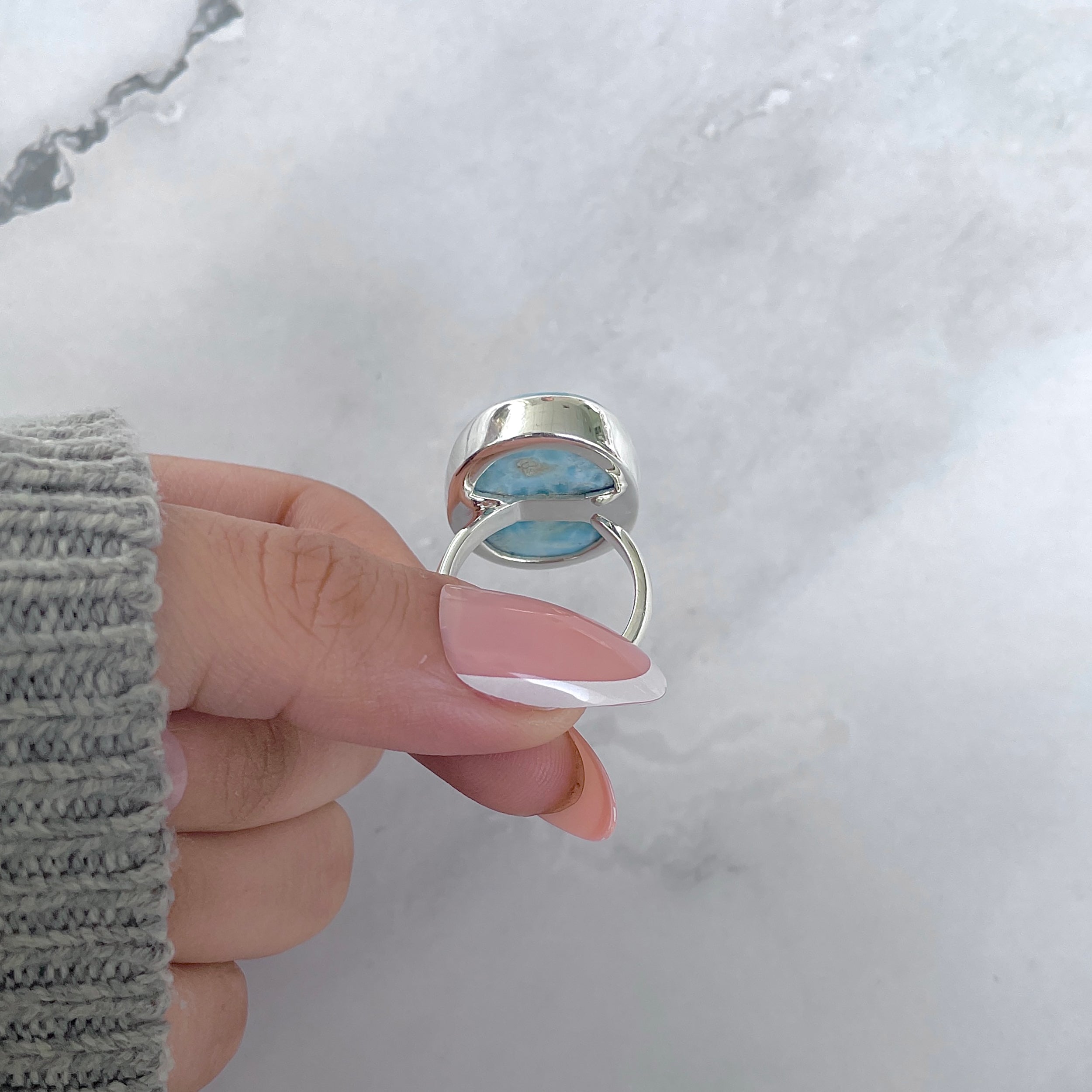Larimar Adjustable Ring-(LAR-R-1780.)