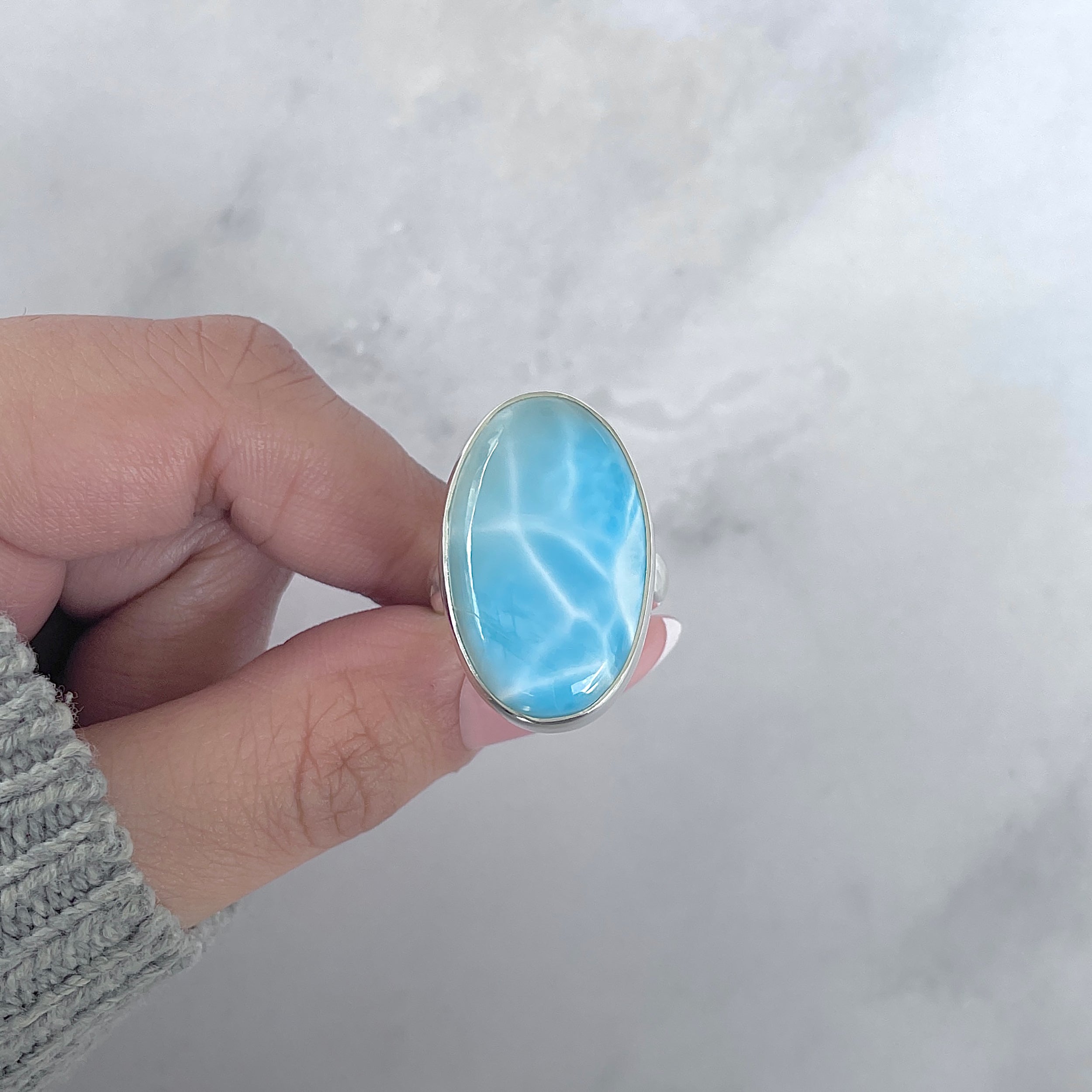 Larimar Adjustable Ring-(LAR-R-1783.)