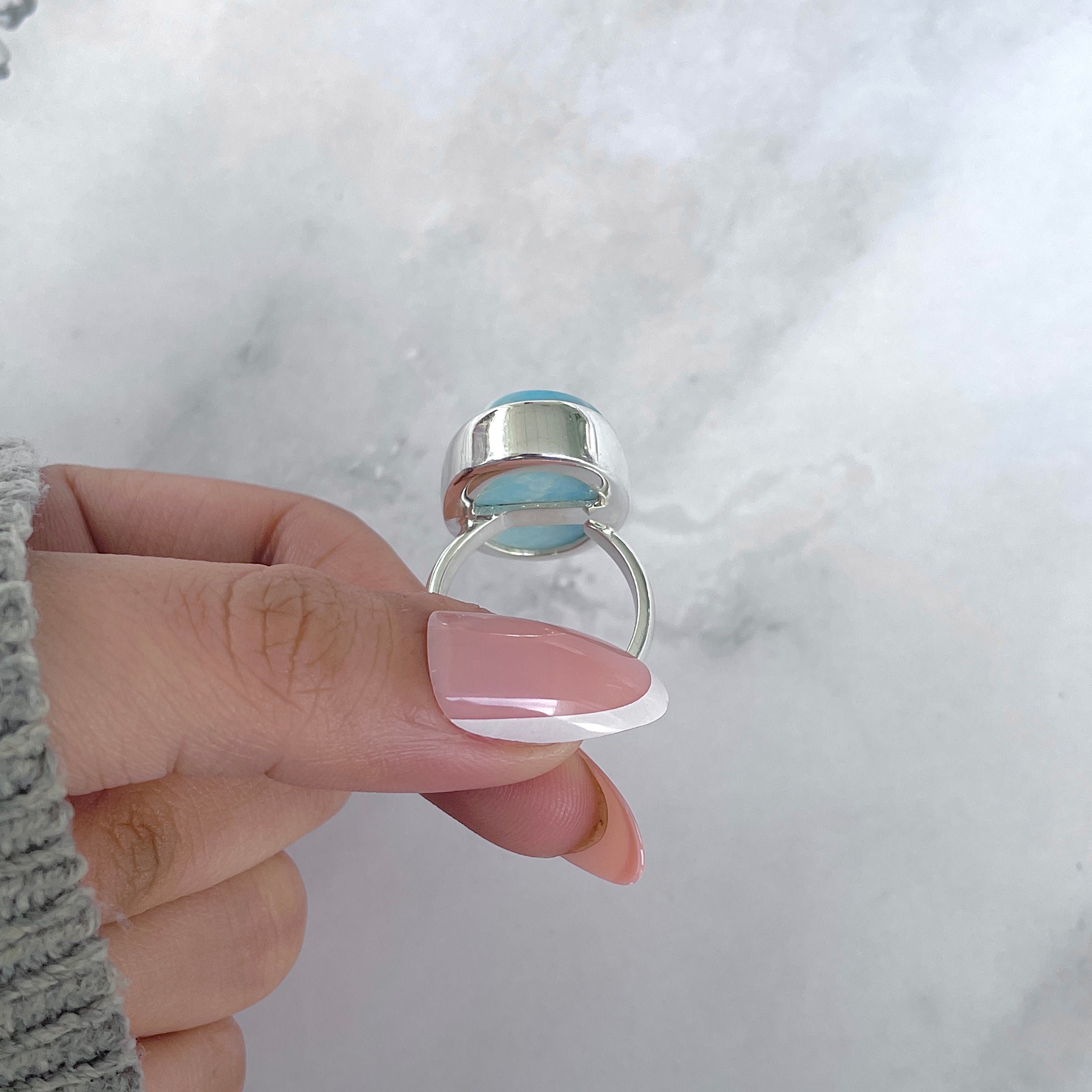 Larimar Adjustable Ring-(LAR-R-1783.)