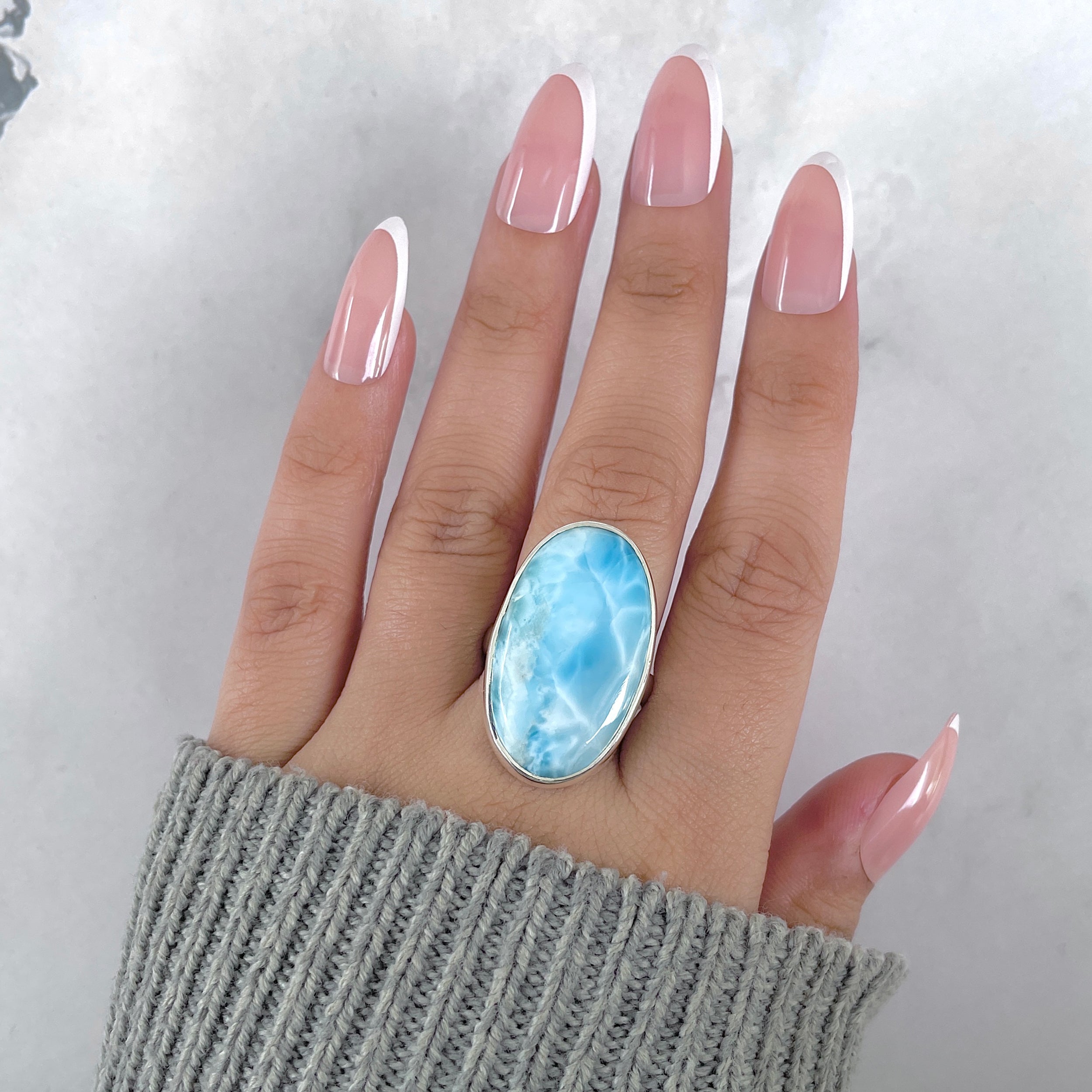 Larimar Adjustable Ring-(LAR-R-1784.)