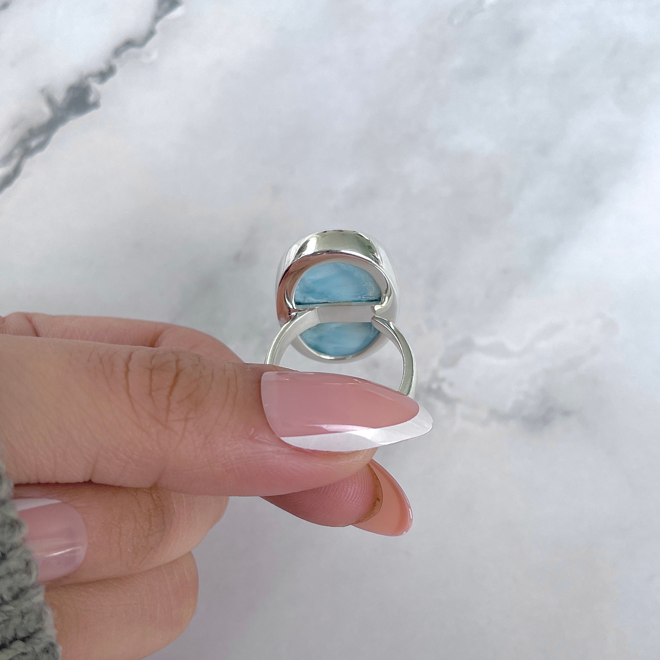 Larimar Adjustable Ring-(LAR-R-1784.)