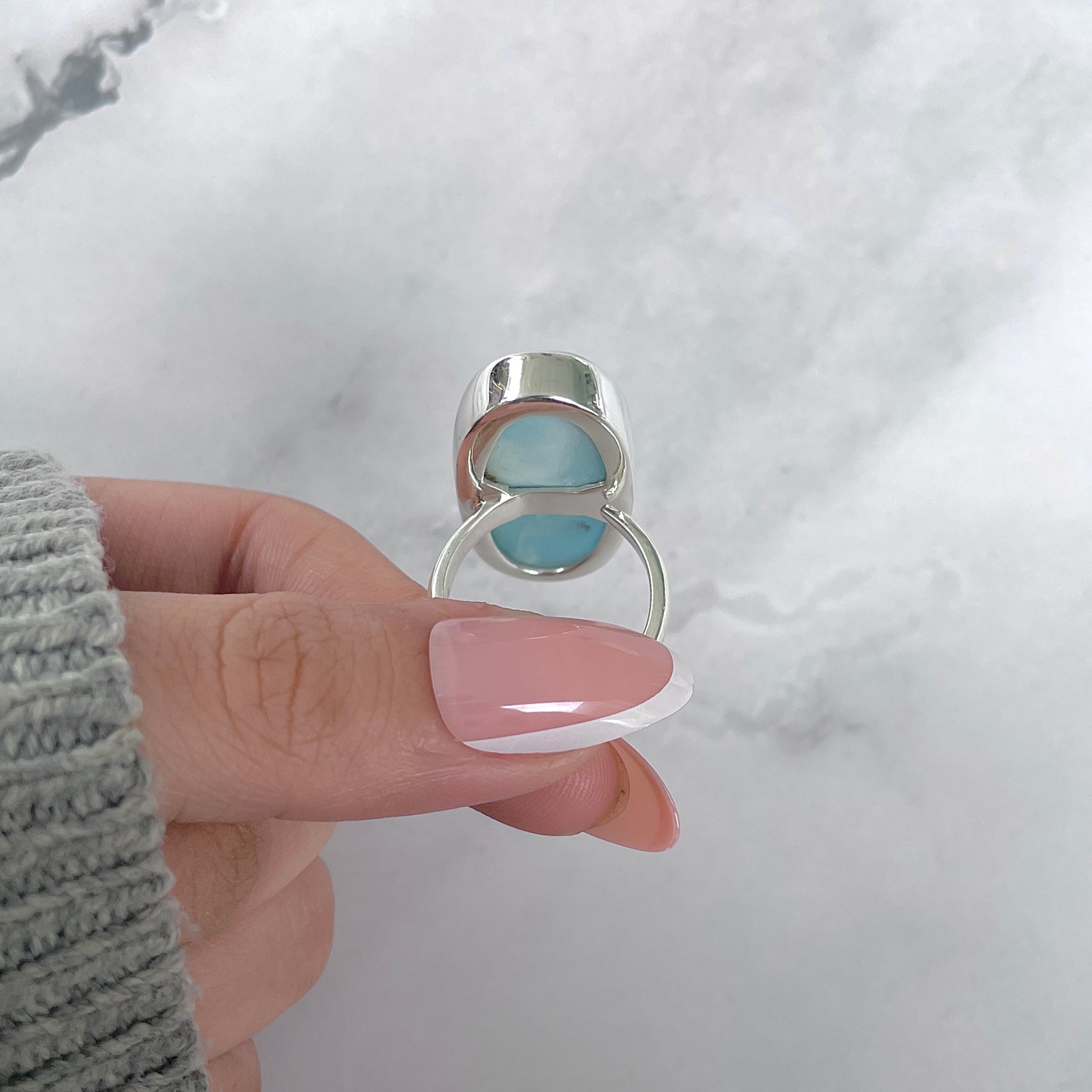 Larimar Adjustable Ring-(LAR-R-1785.)