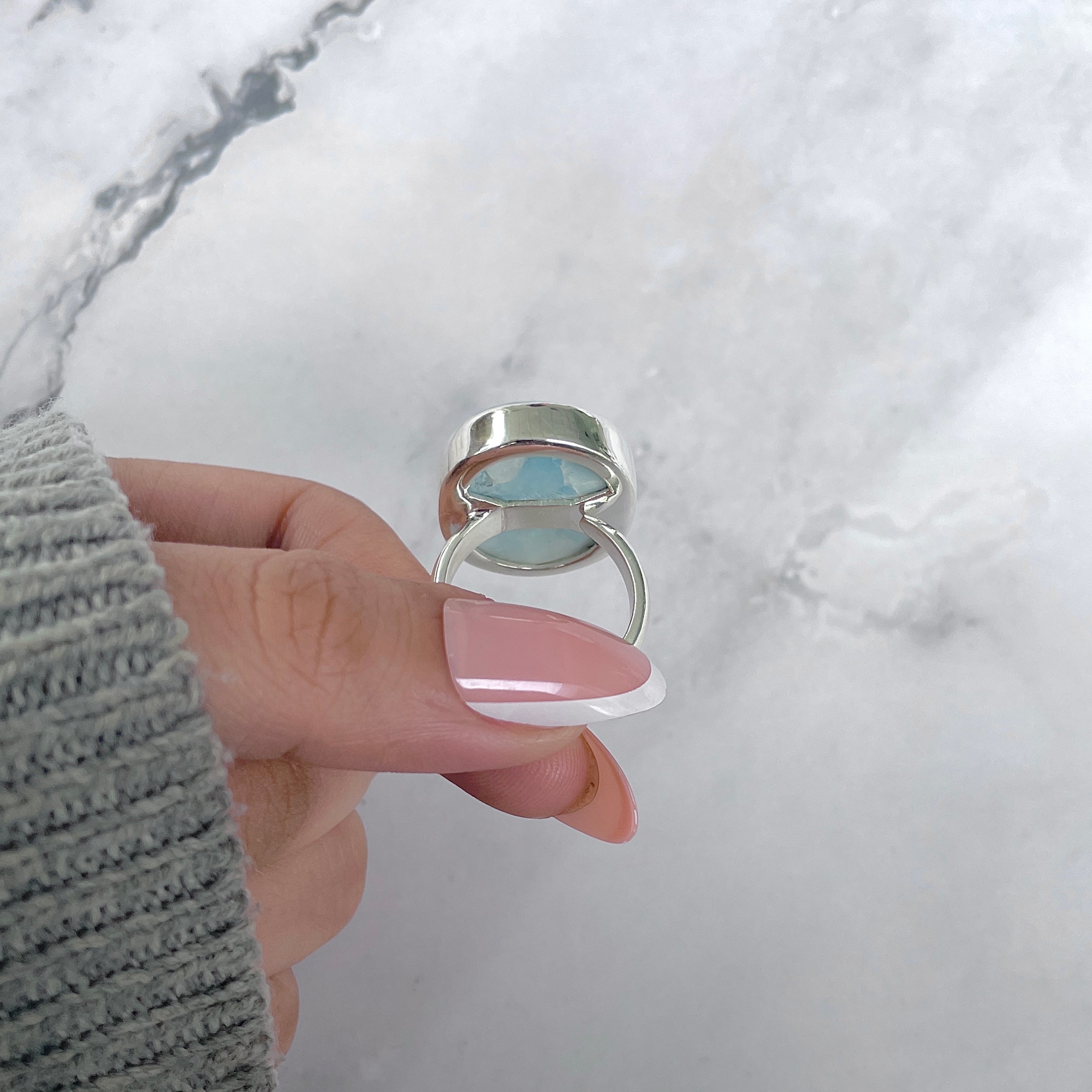 Larimar Adjustable Ring-(LAR-R-1786.)