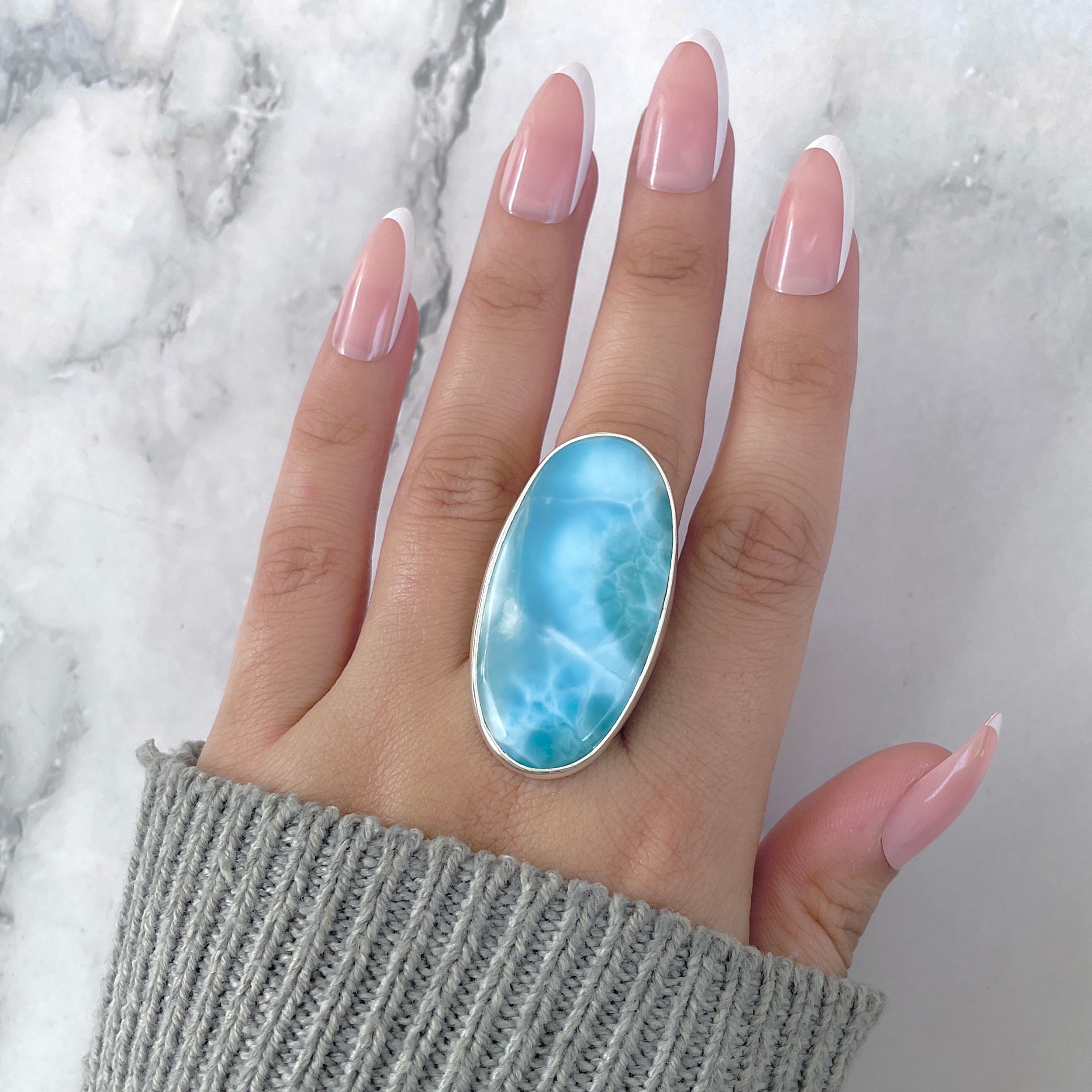 Larimar Adjustable Ring-(LAR-R-1788.)