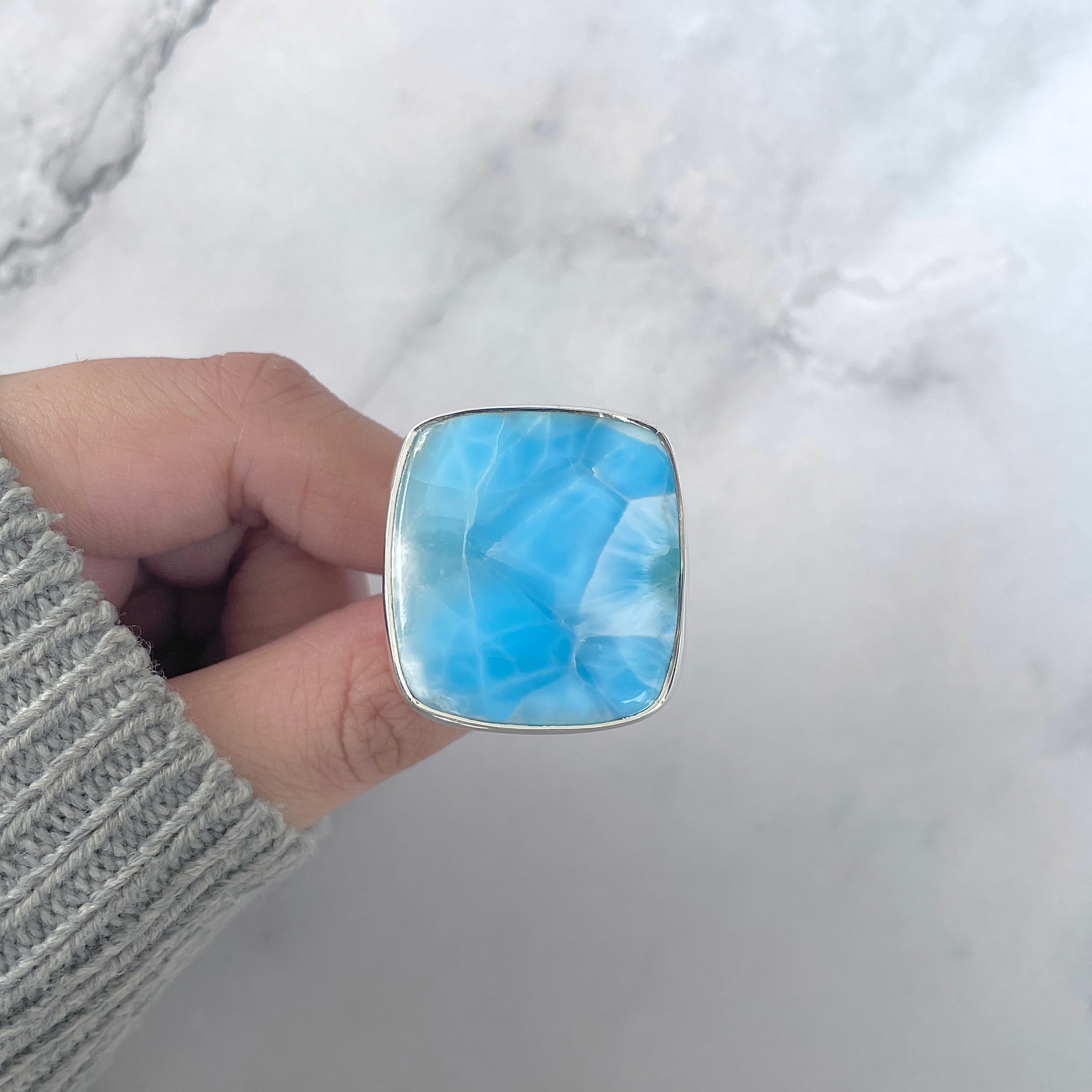 Larimar Adjustable Ring-(LAR-R-1790.)