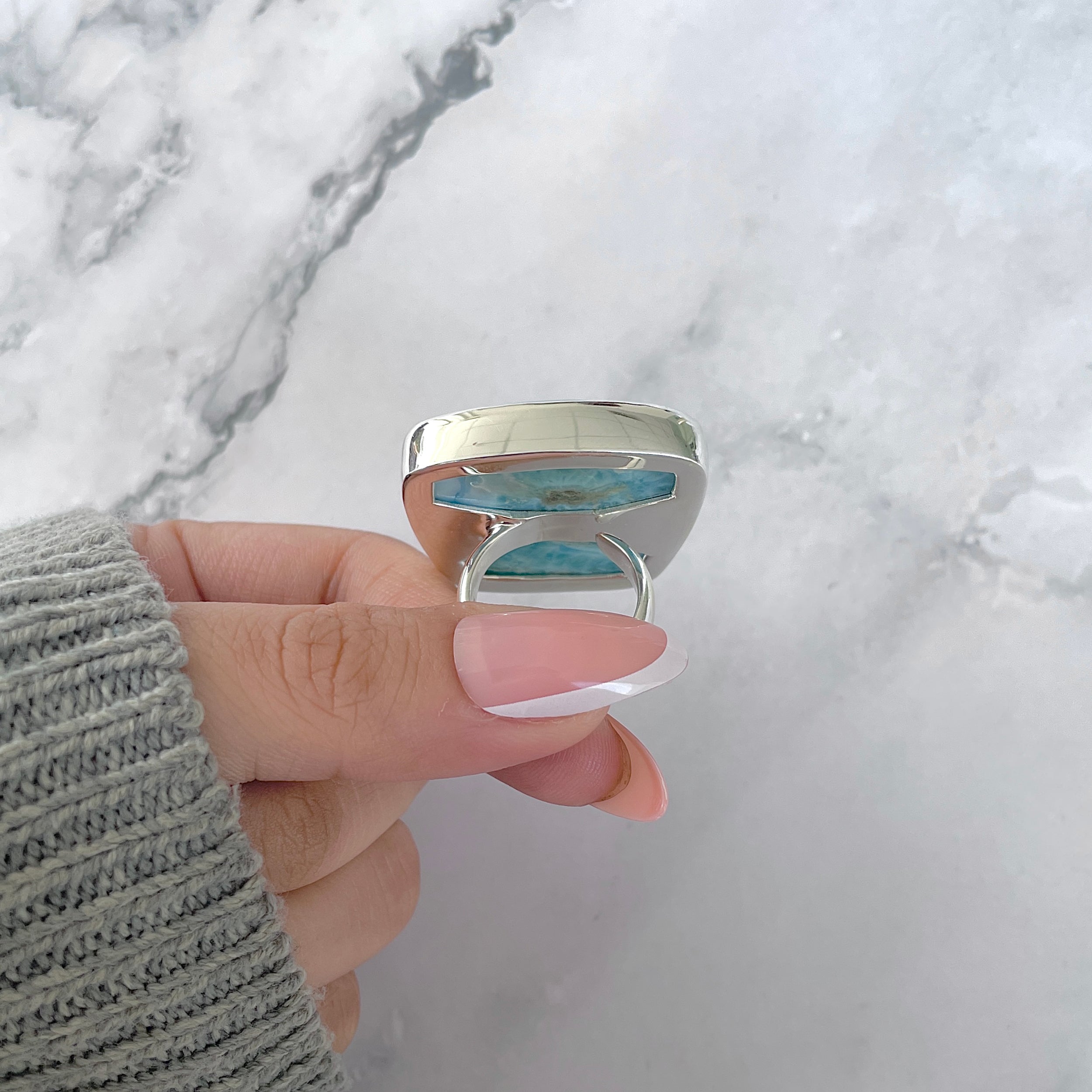 Larimar Adjustable Ring-(LAR-R-1791.)