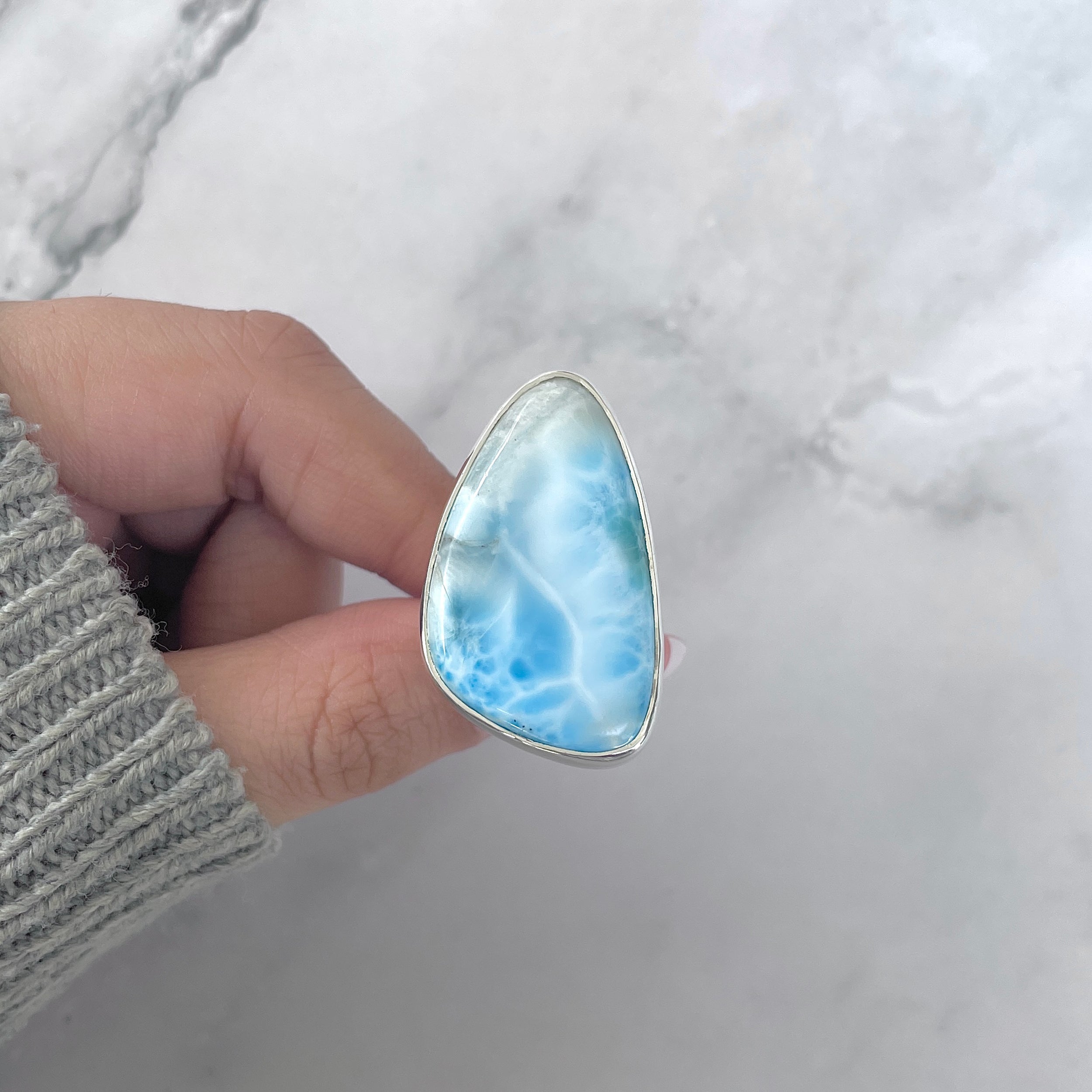 Larimar Adjustable Ring-(LAR-R-1792.)