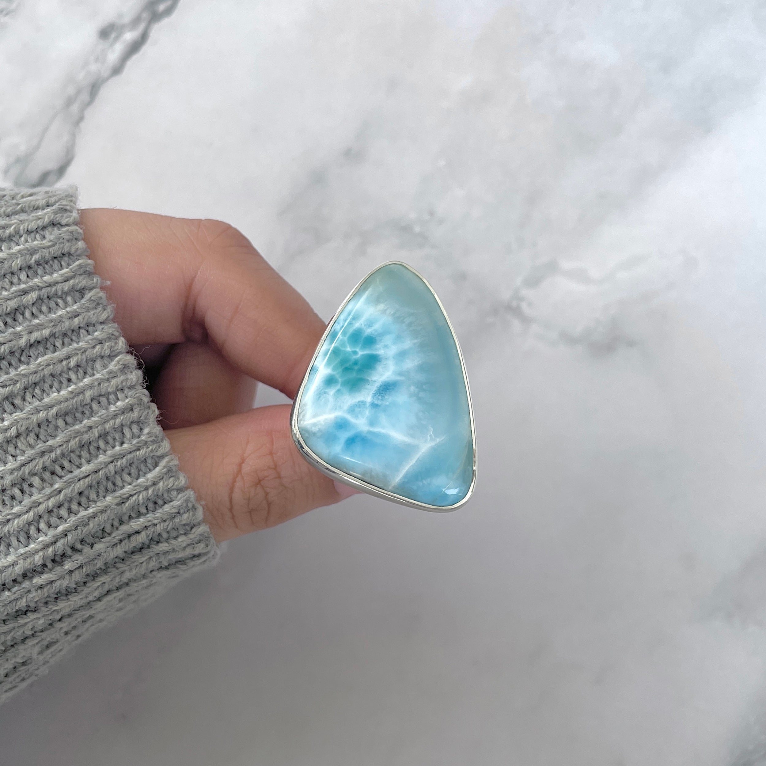 Larimar Adjustable Ring-(LAR-R-1794.)