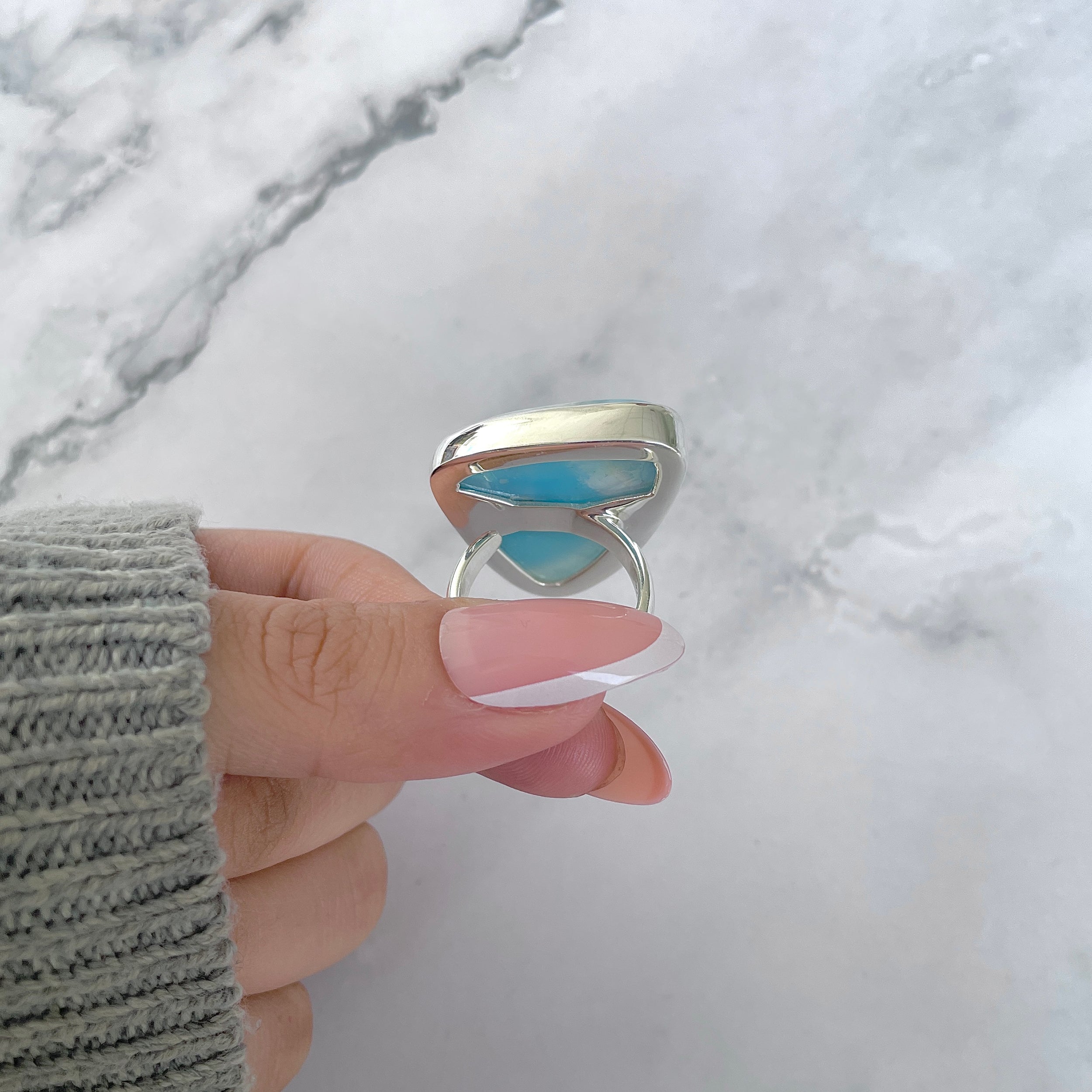 Larimar Adjustable Ring-(LAR-R-1794.)