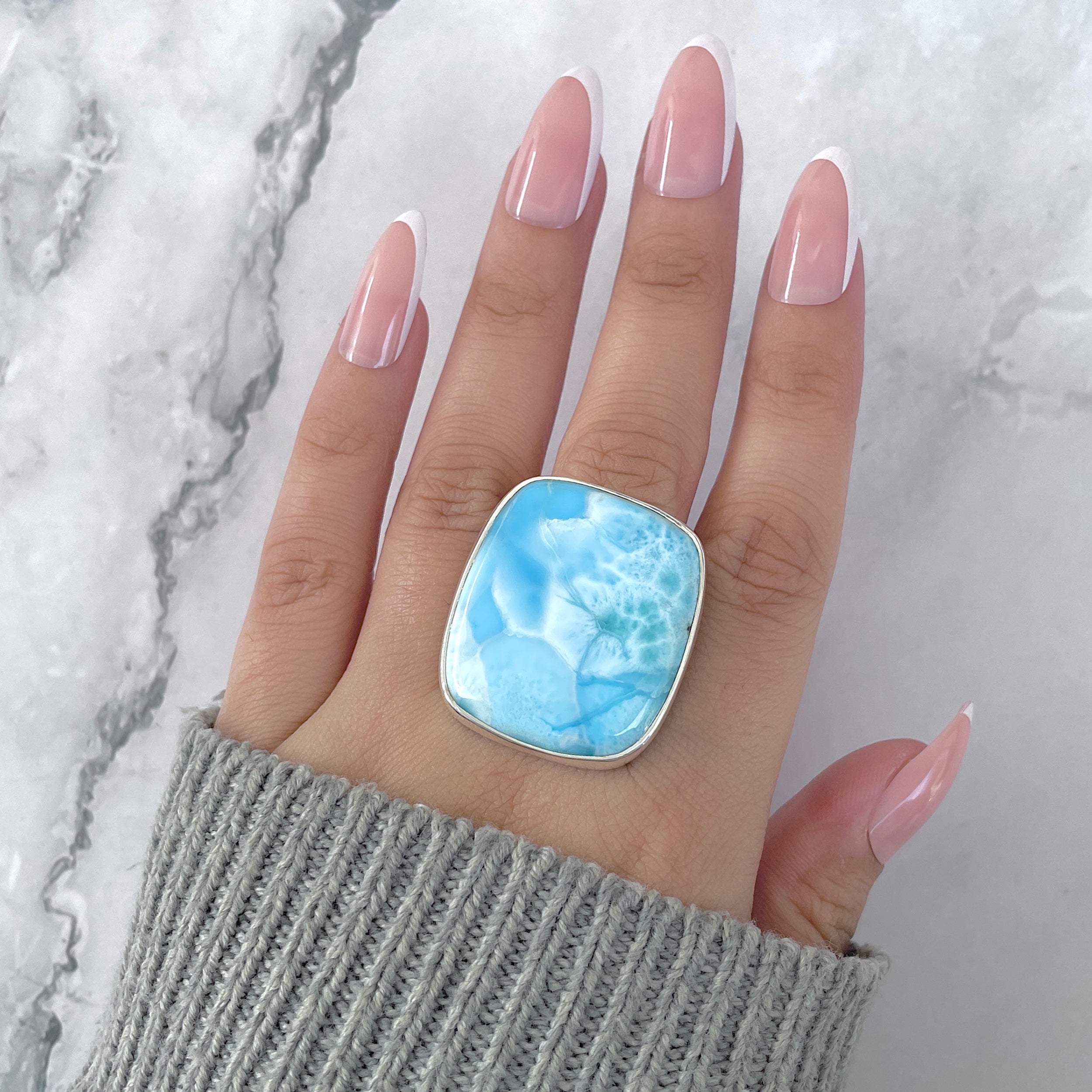 Larimar Adjustable Ring-(LAR-R-1799.)