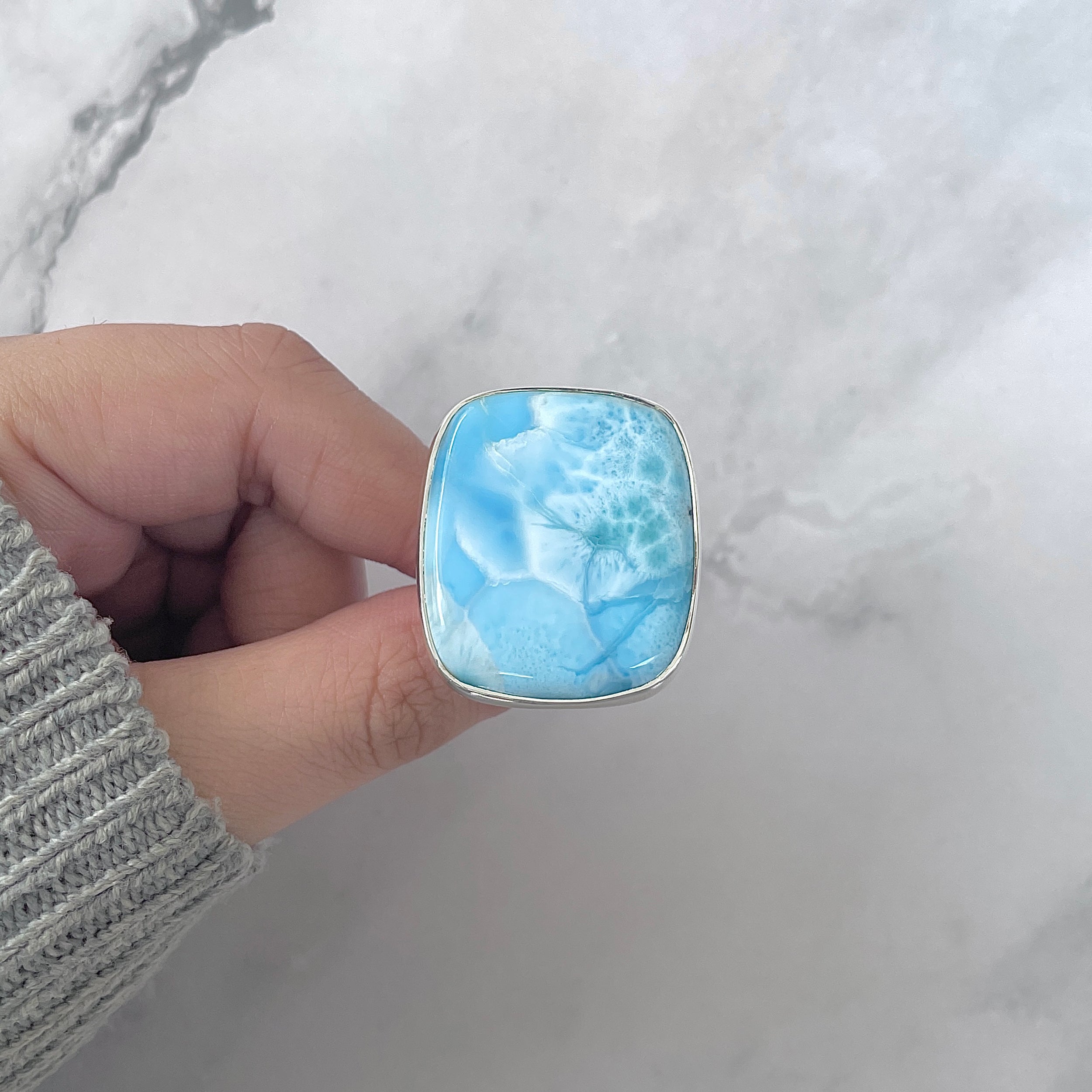 Larimar Adjustable Ring-(LAR-R-1799.)