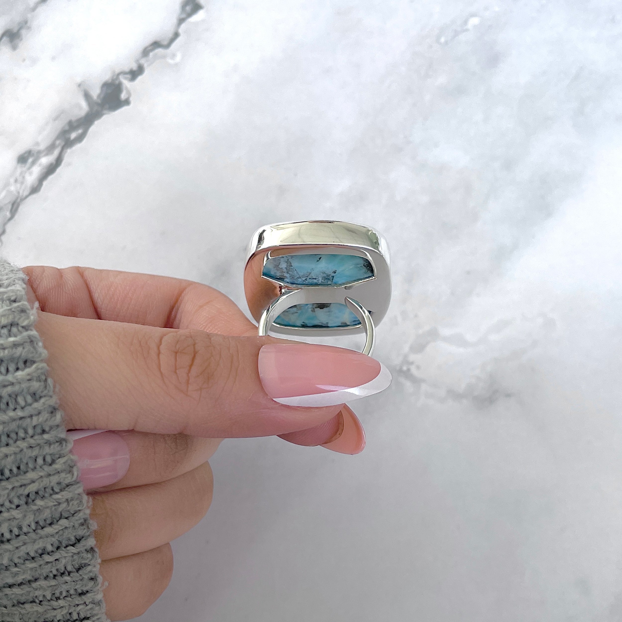 Larimar Adjustable Ring-(LAR-R-1799.)