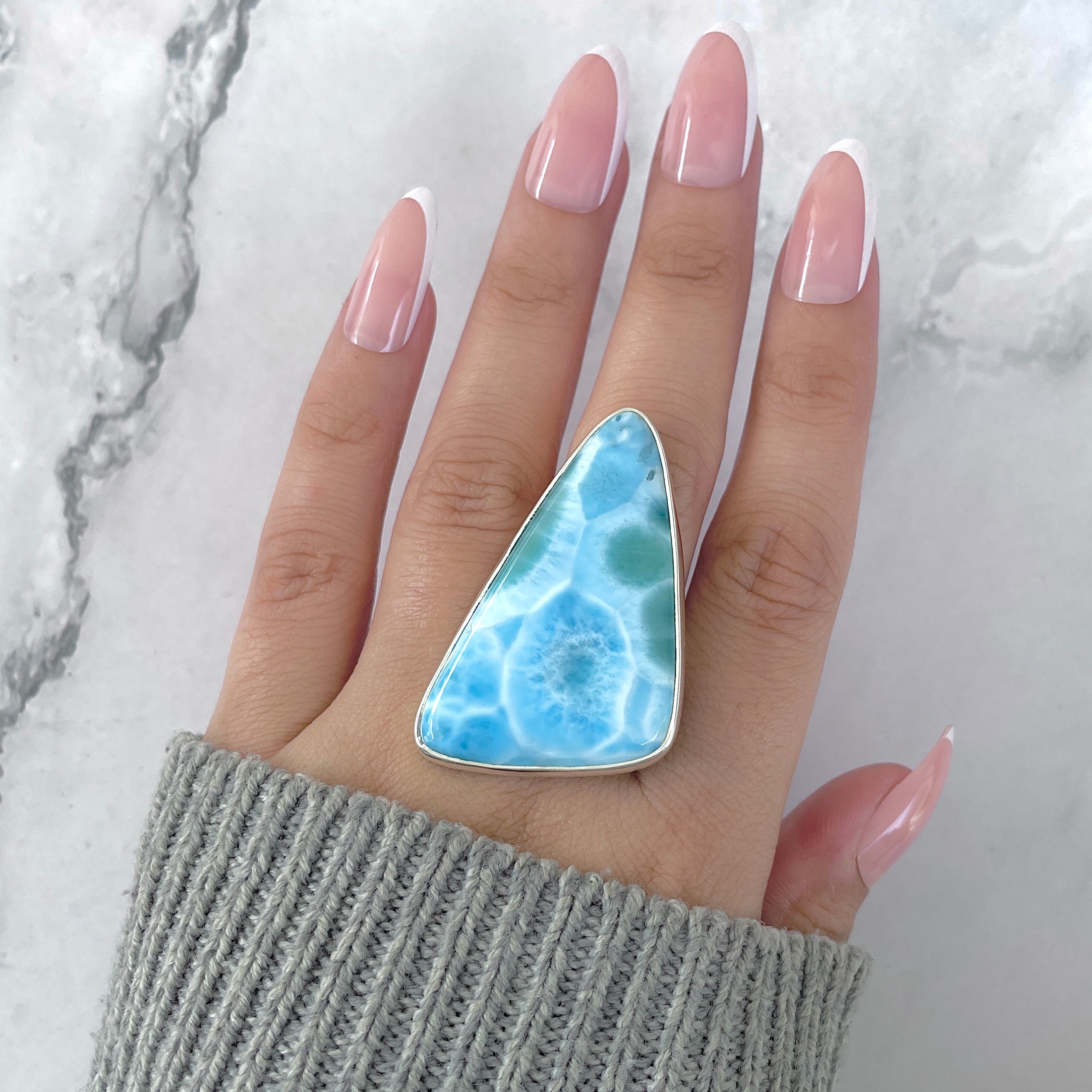 Larimar Adjustable Ring-(LAR-R-1800.)