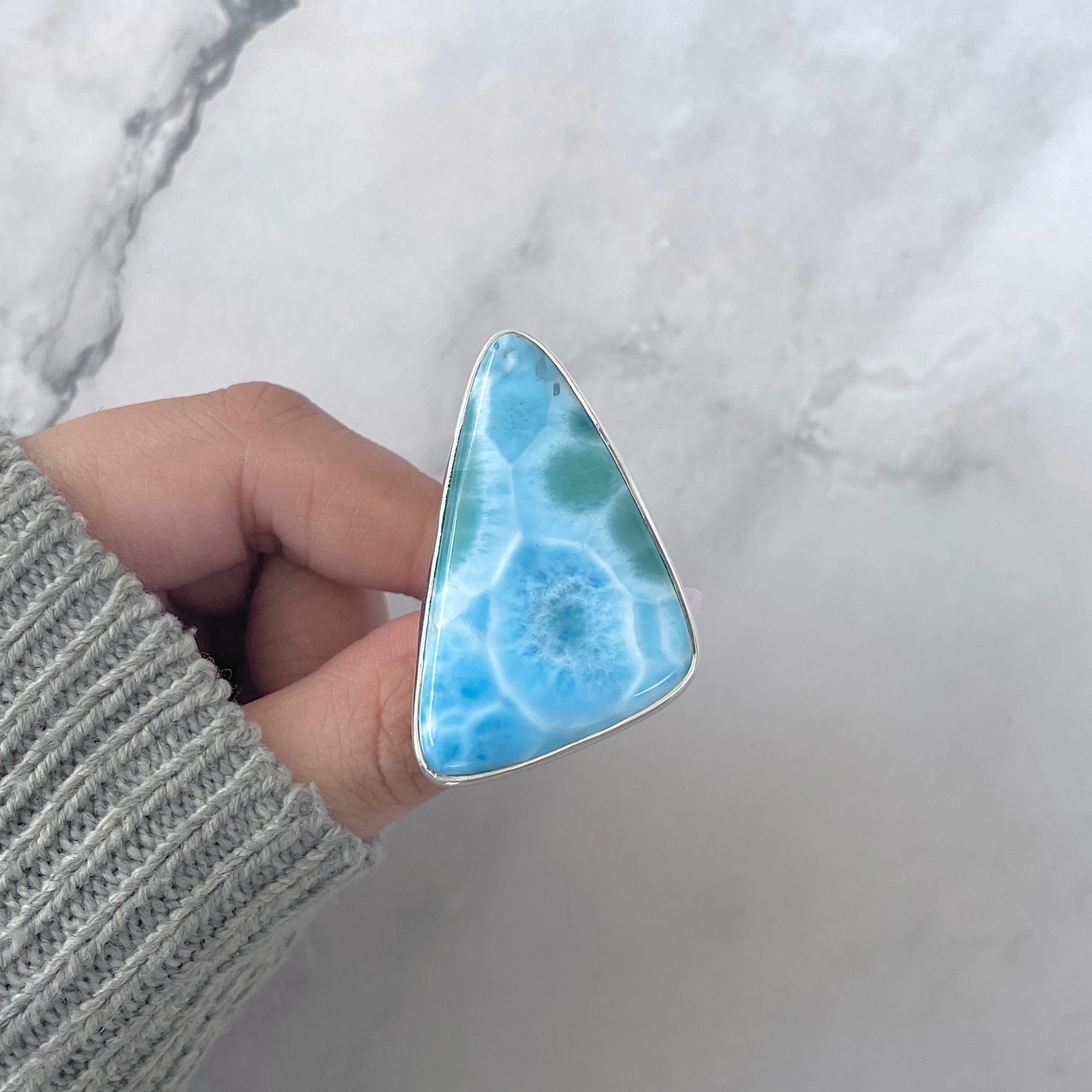Larimar Adjustable Ring-(LAR-R-1800.)