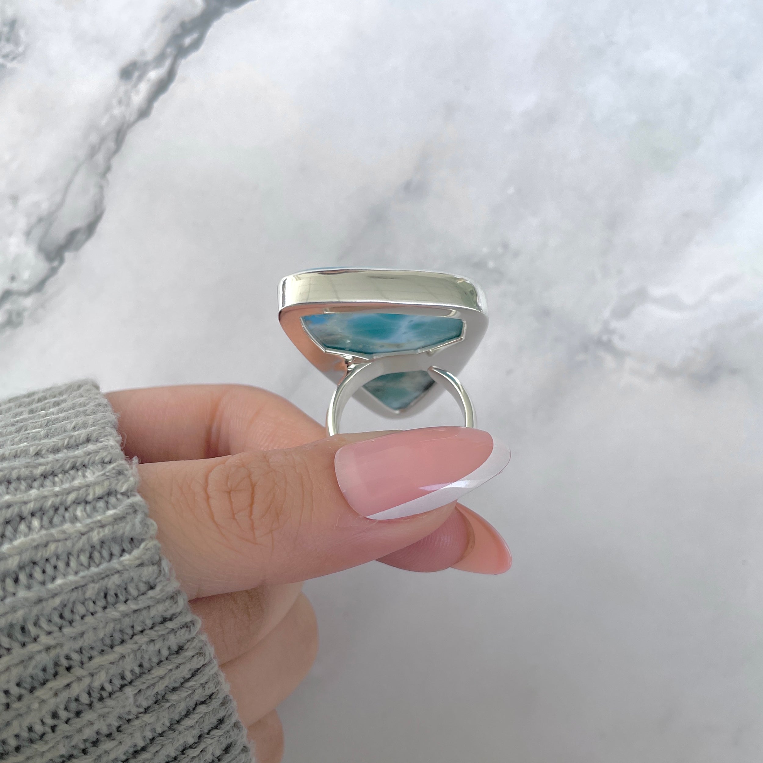 Larimar Adjustable Ring-(LAR-R-1800.)