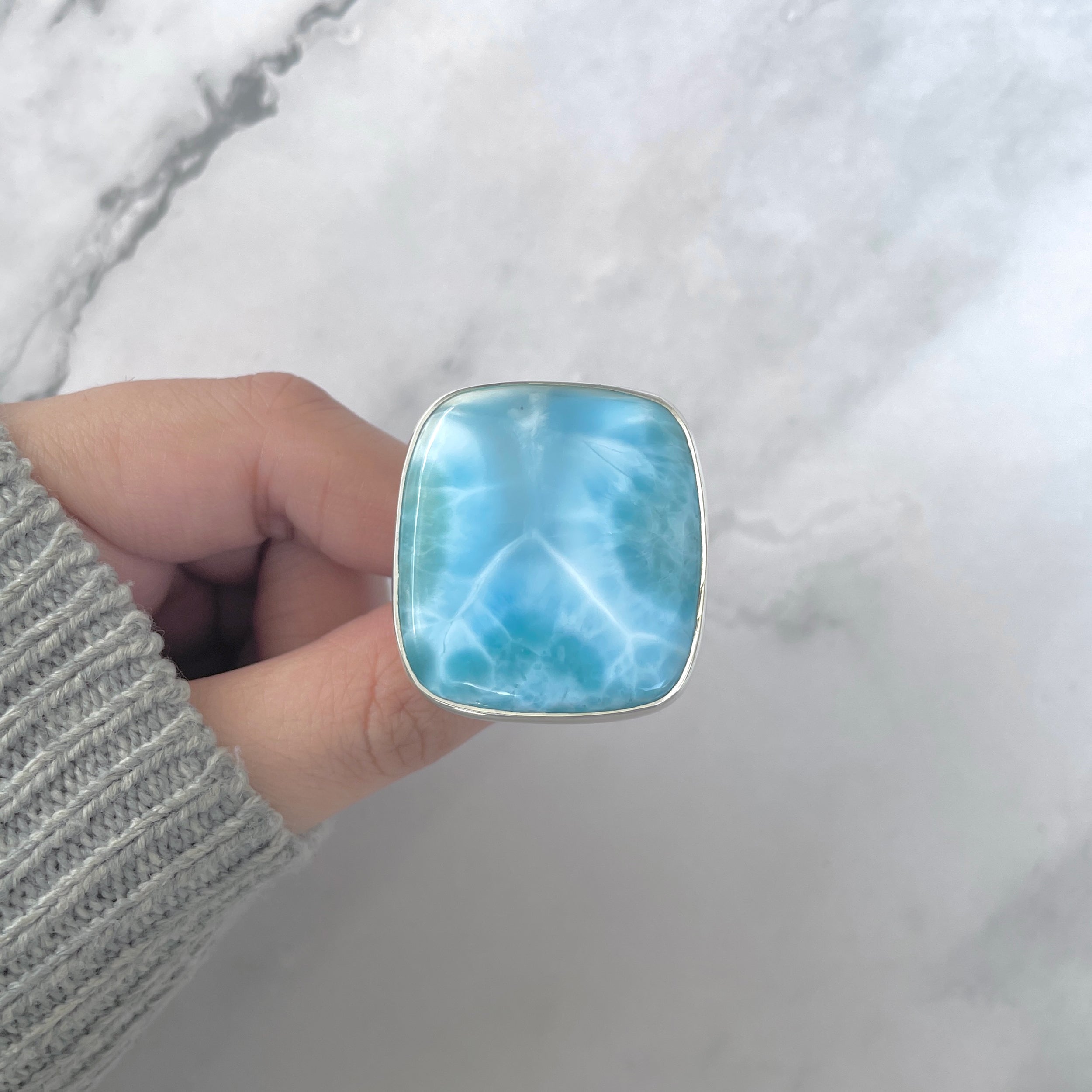 Larimar Adjustable Ring-(LAR-R-1801.)