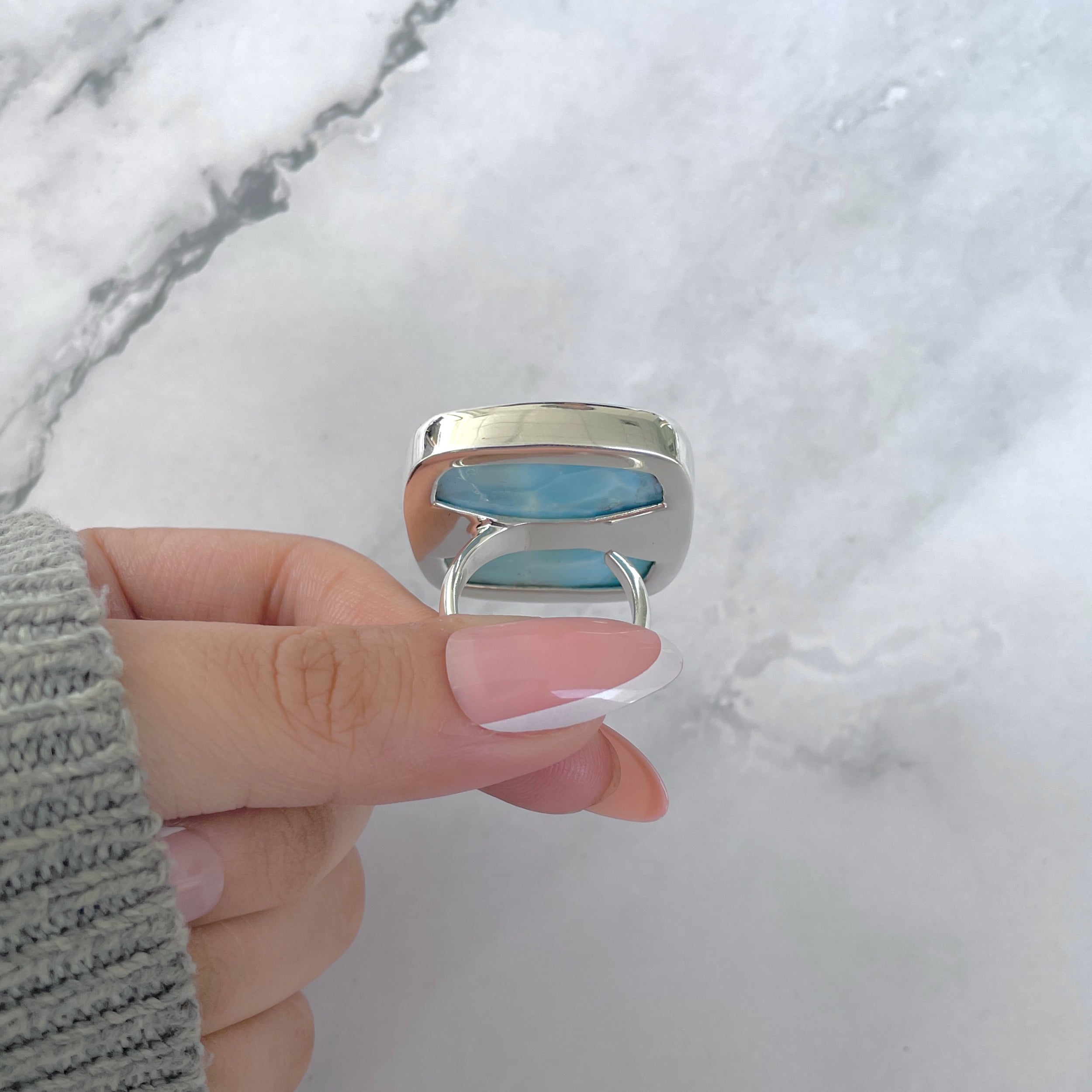 Larimar Adjustable Ring-(LAR-R-1801.)