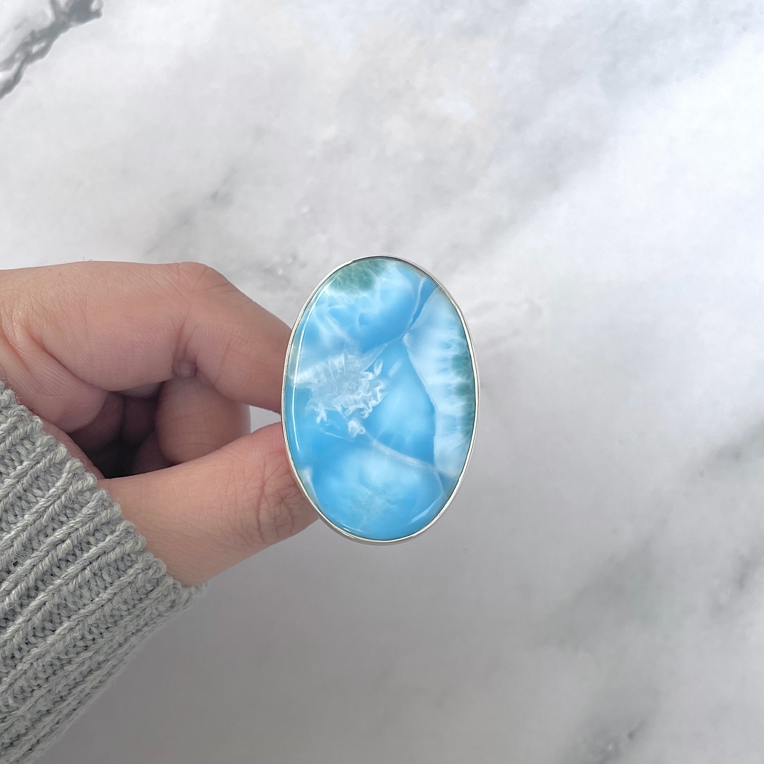Larimar Adjustable Ring-(LAR-R-1802.)