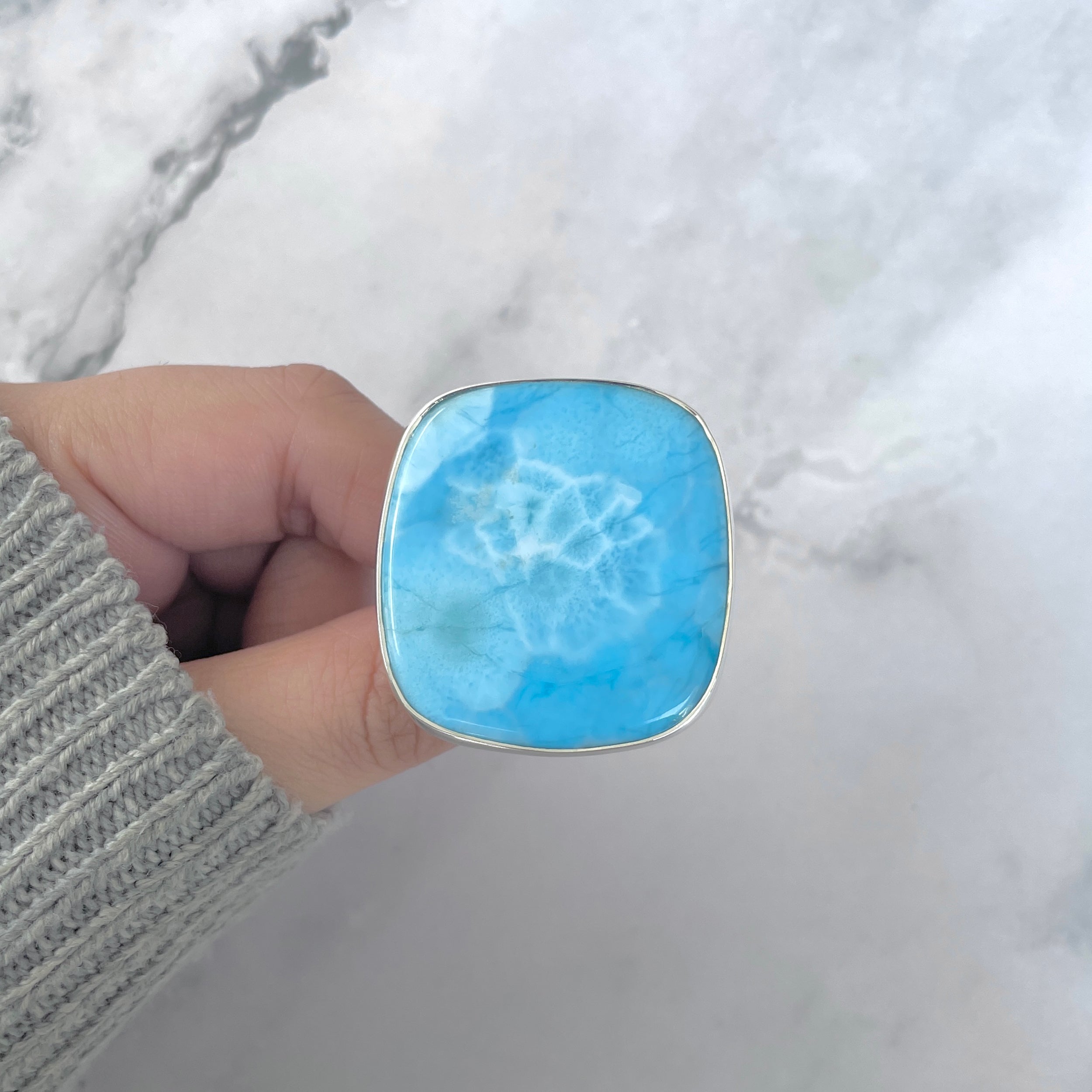 Larimar Adjustable Ring-(LAR-R-1804.)