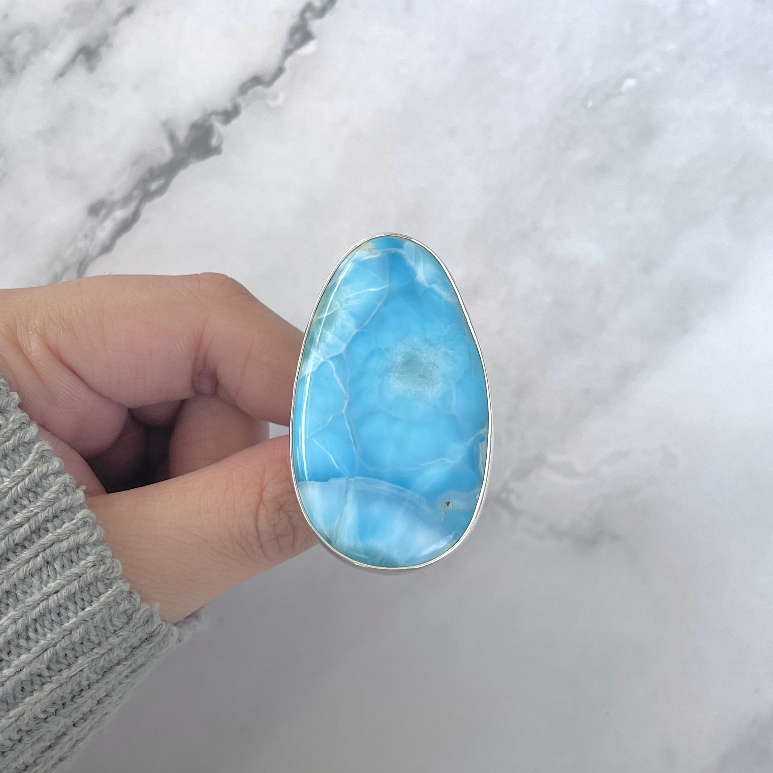 Larimar Adjustable Ring-(LAR-R-1805.)
