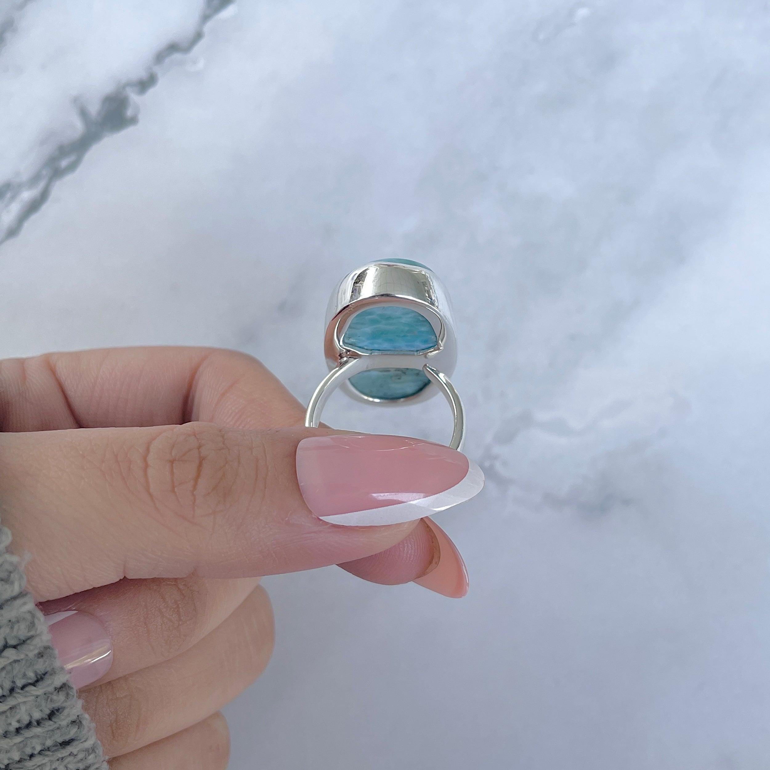 Larimar Adjustable Ring-(LAR-R-1806.)