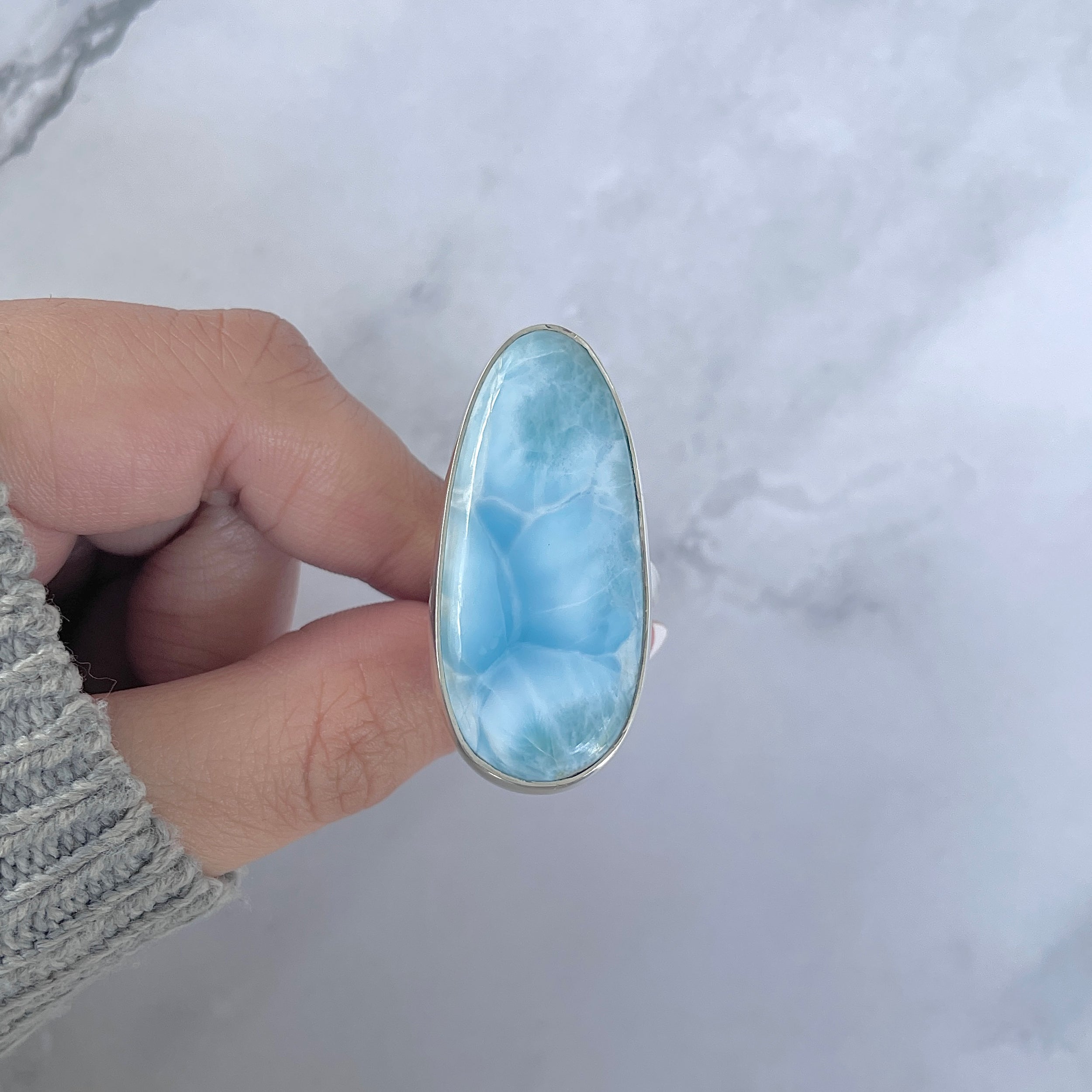 Larimar Adjustable Ring-(LAR-R-1807.)
