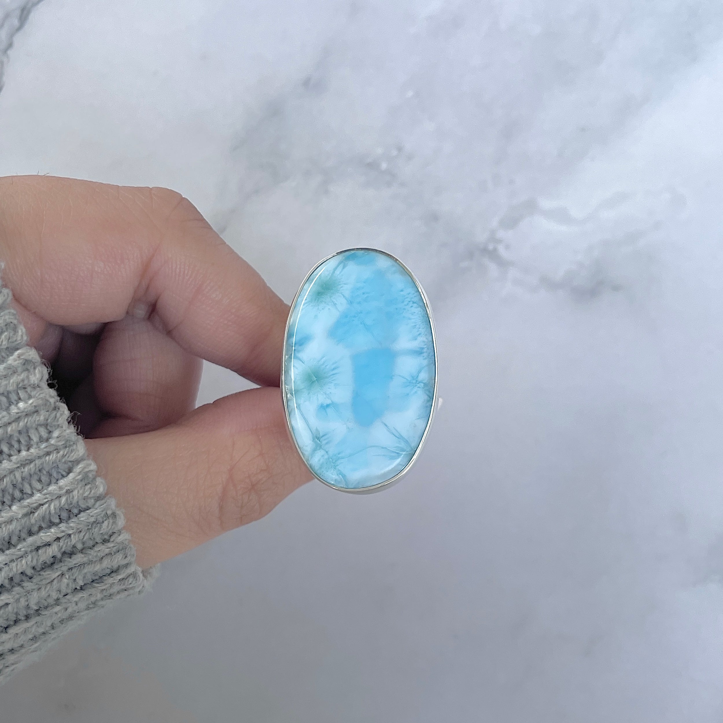 Larimar Adjustable Ring-(LAR-R-1809.)