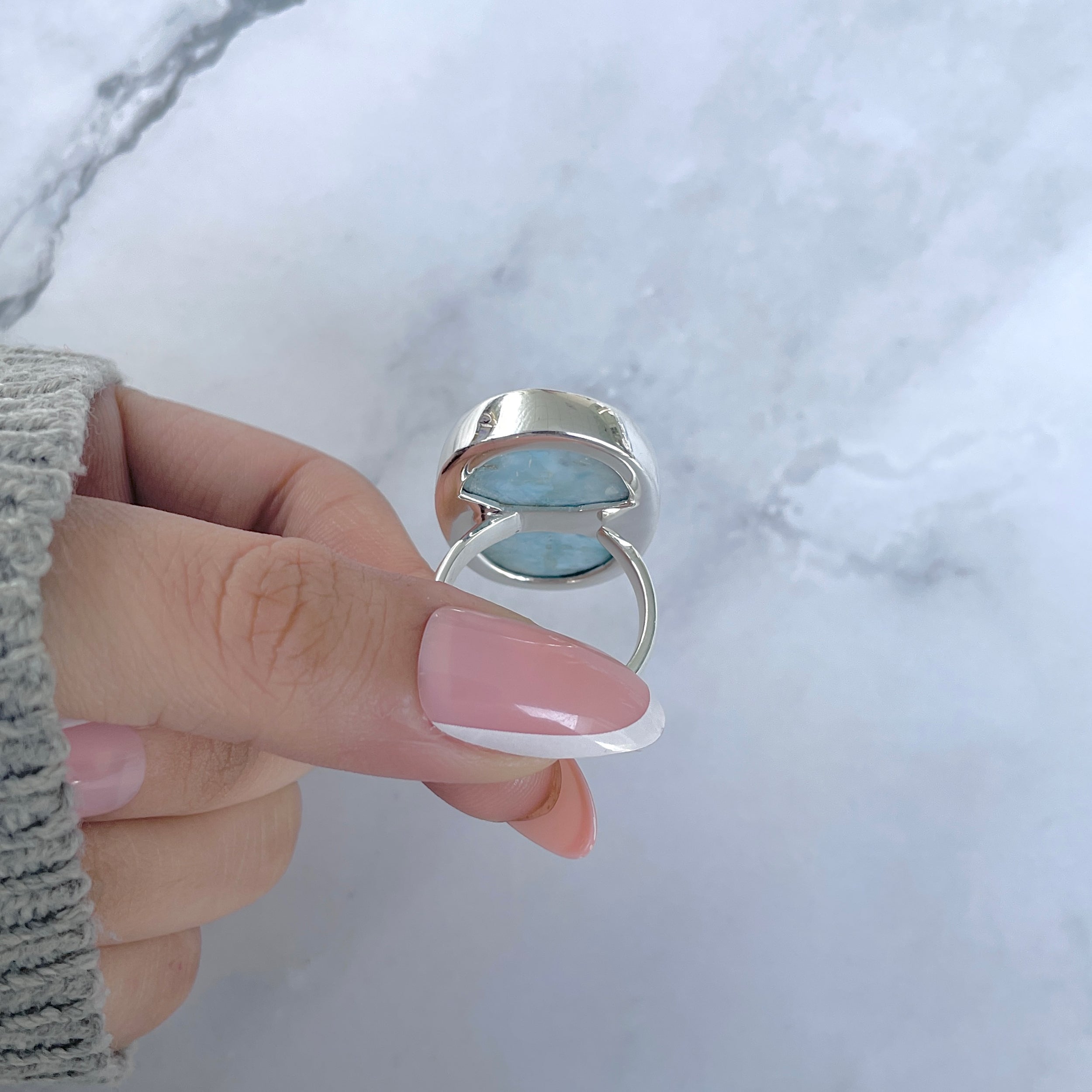 Larimar Adjustable Ring-(LAR-R-1809.)