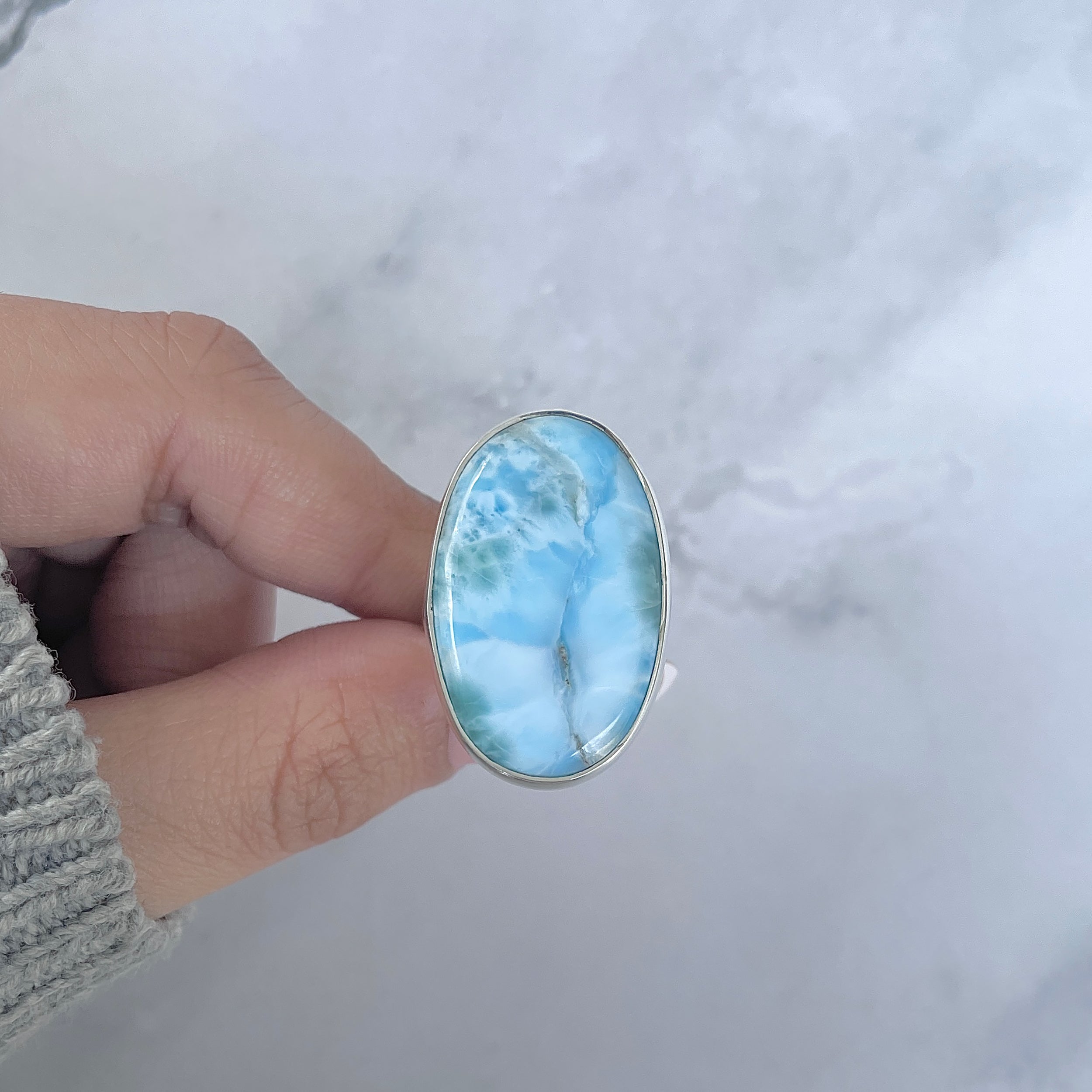 Larimar Adjustable Ring-(LAR-R-1810.)