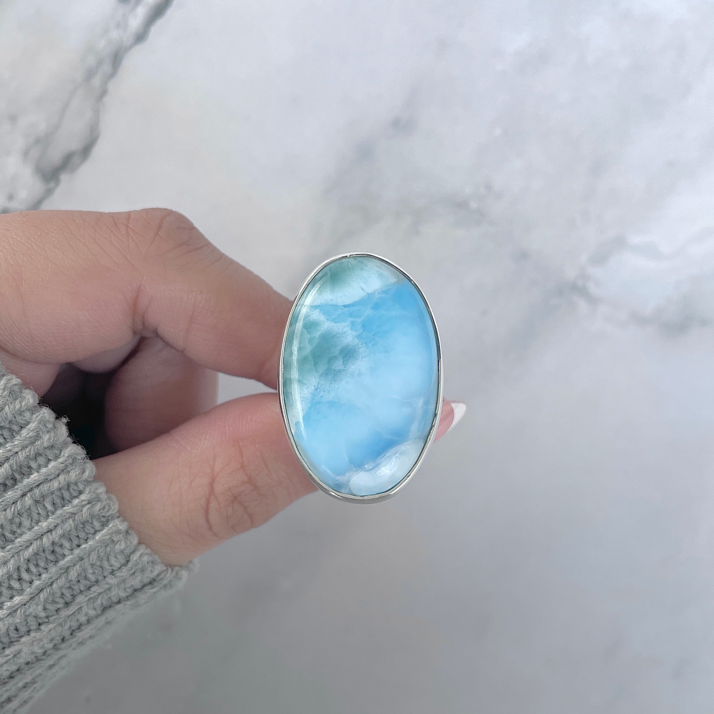 Larimar Adjustable Ring-(LAR-R-1811.)
